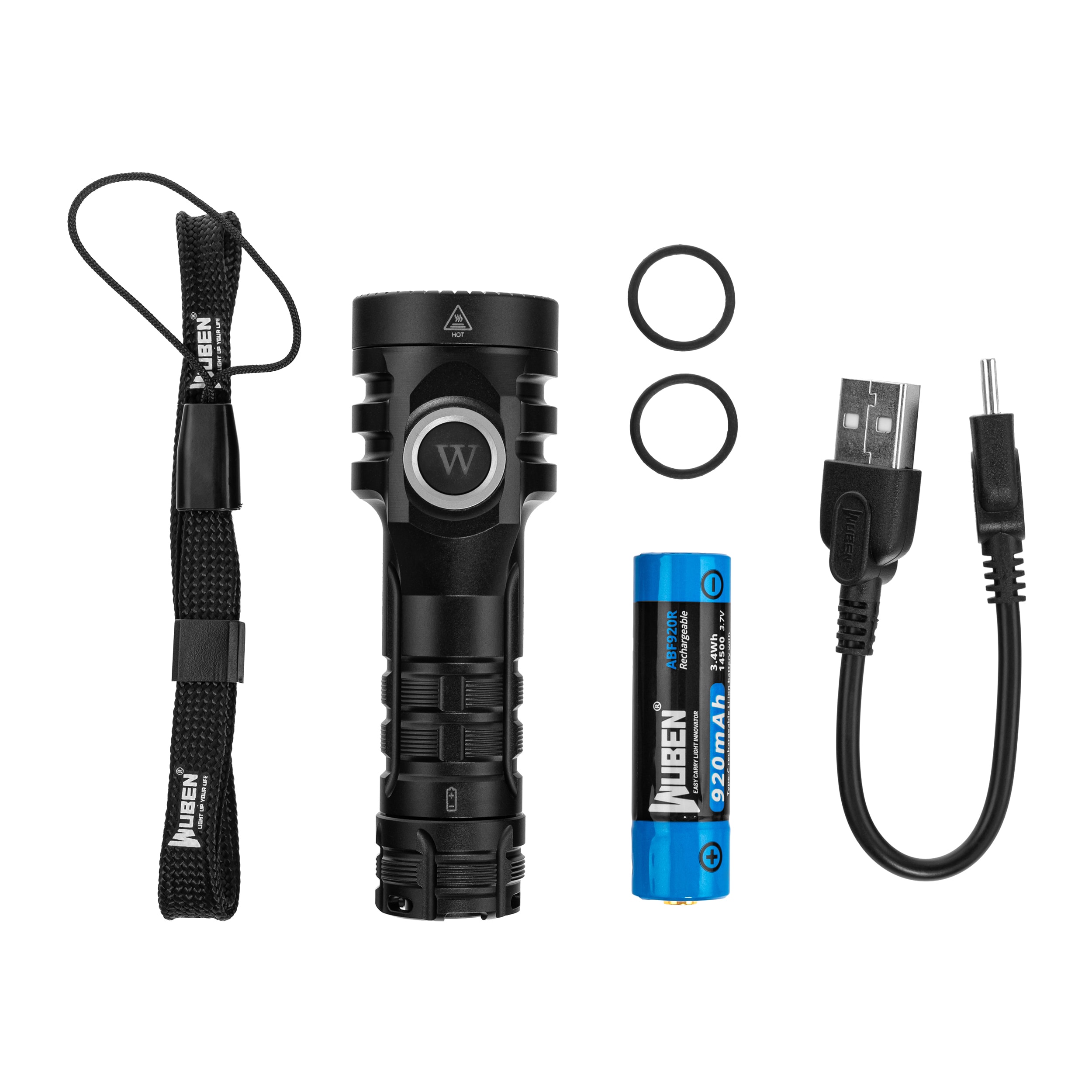 Latarka Wuben E6 Black - 900 lumenów