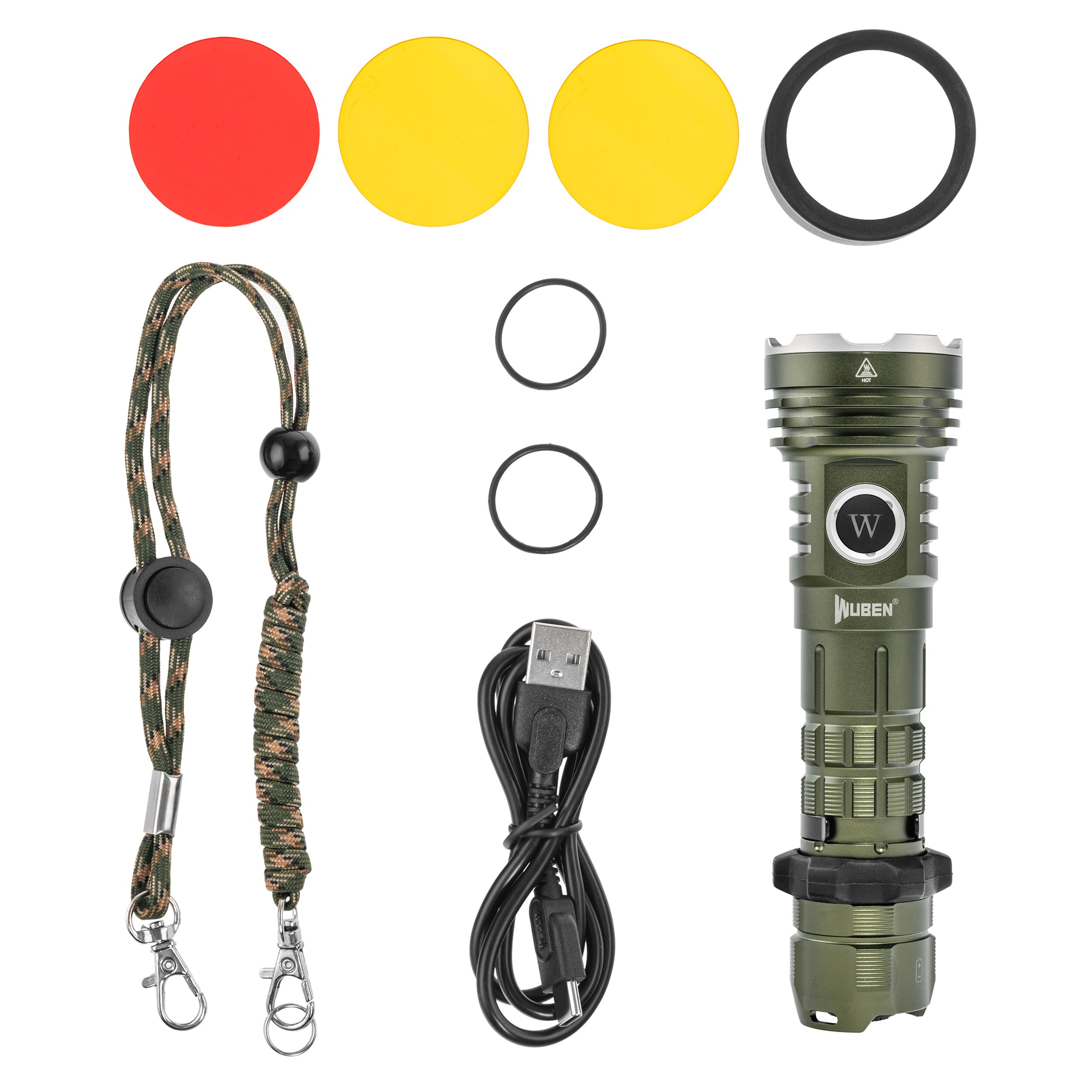 Latarka Wuben T600 Green - 1400 lumenów
