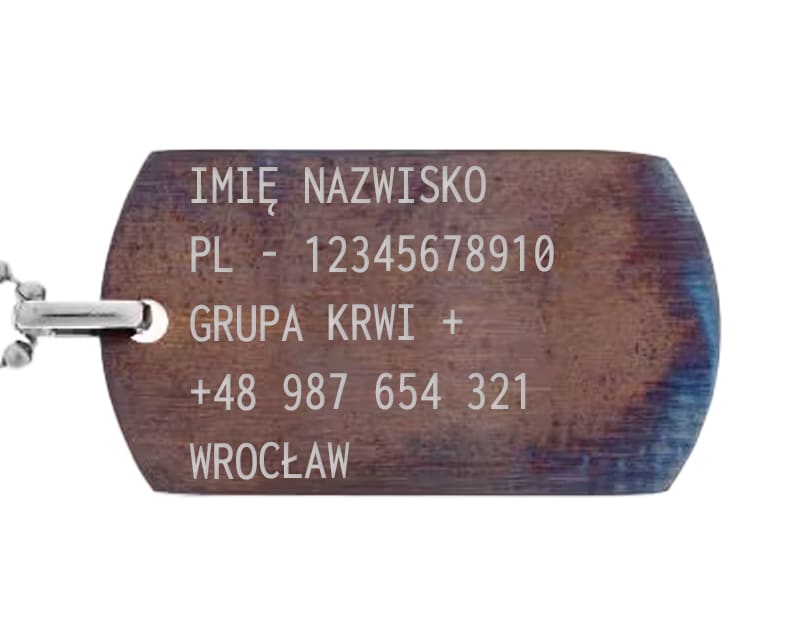 Nieśmiertelnik Piran ze stali nierdzewnej - Case Hardened