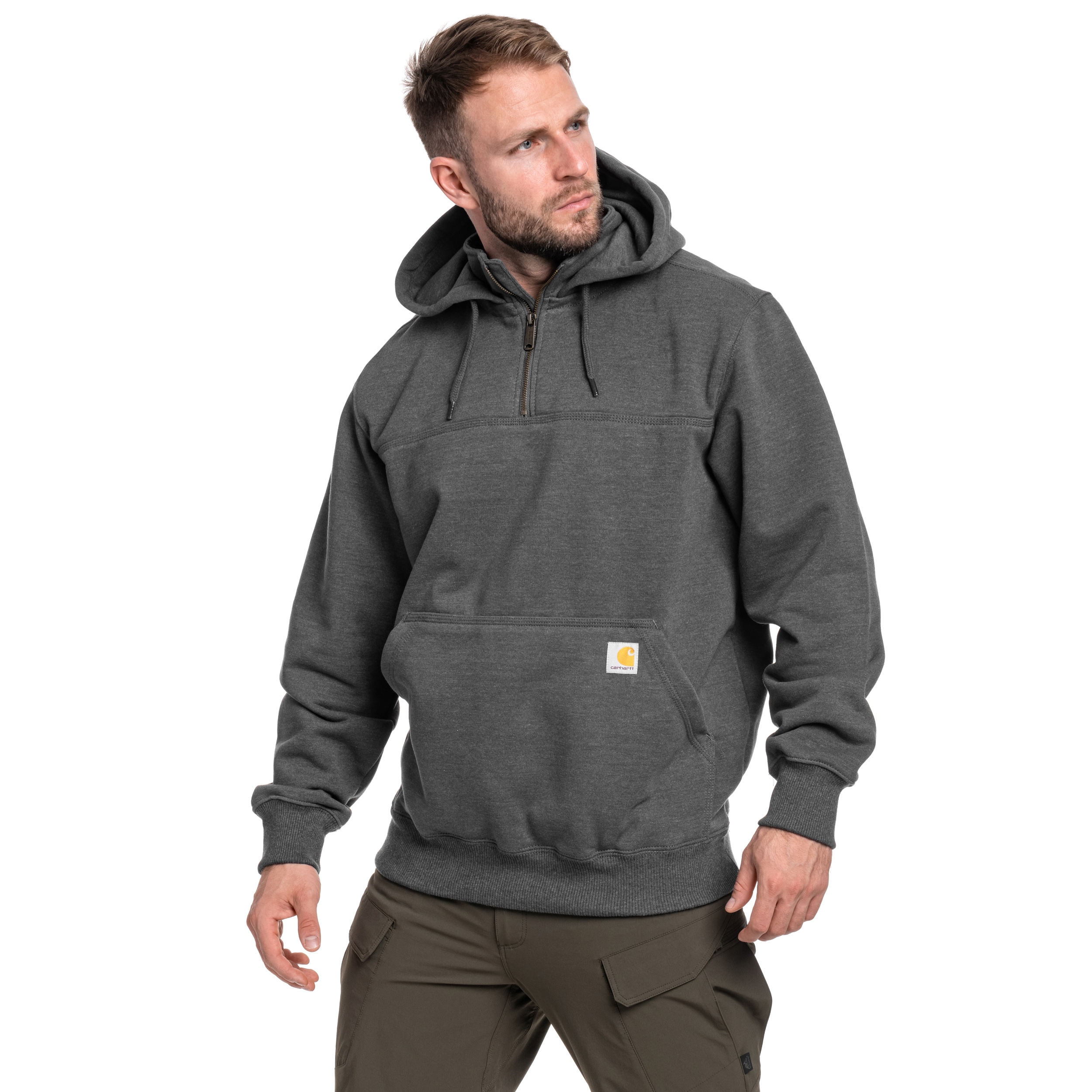 Bluza Carhartt Rain Defender Heavyweight Half Zip - Carbon Heather