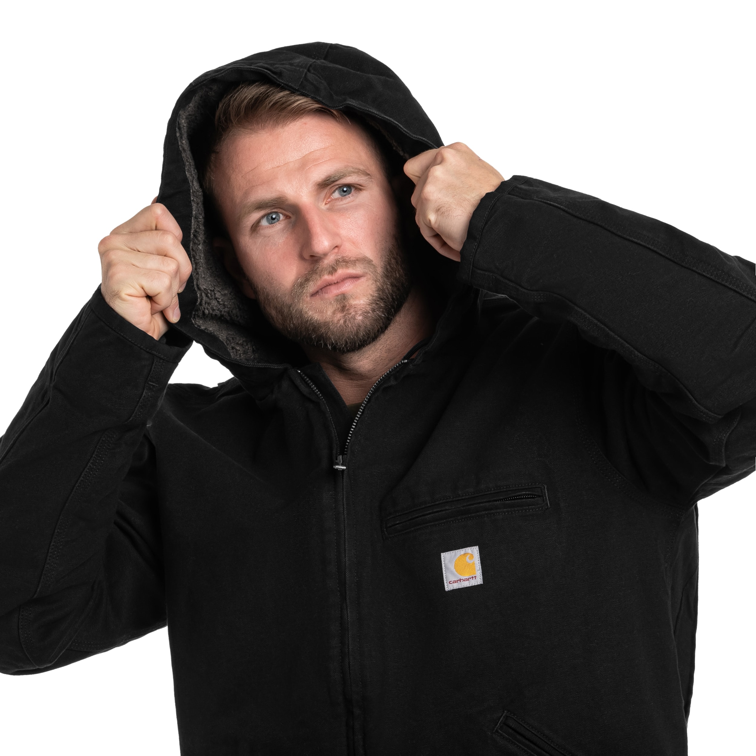 Куртка Carhartt Washed Duck Sherpa Lined - Black