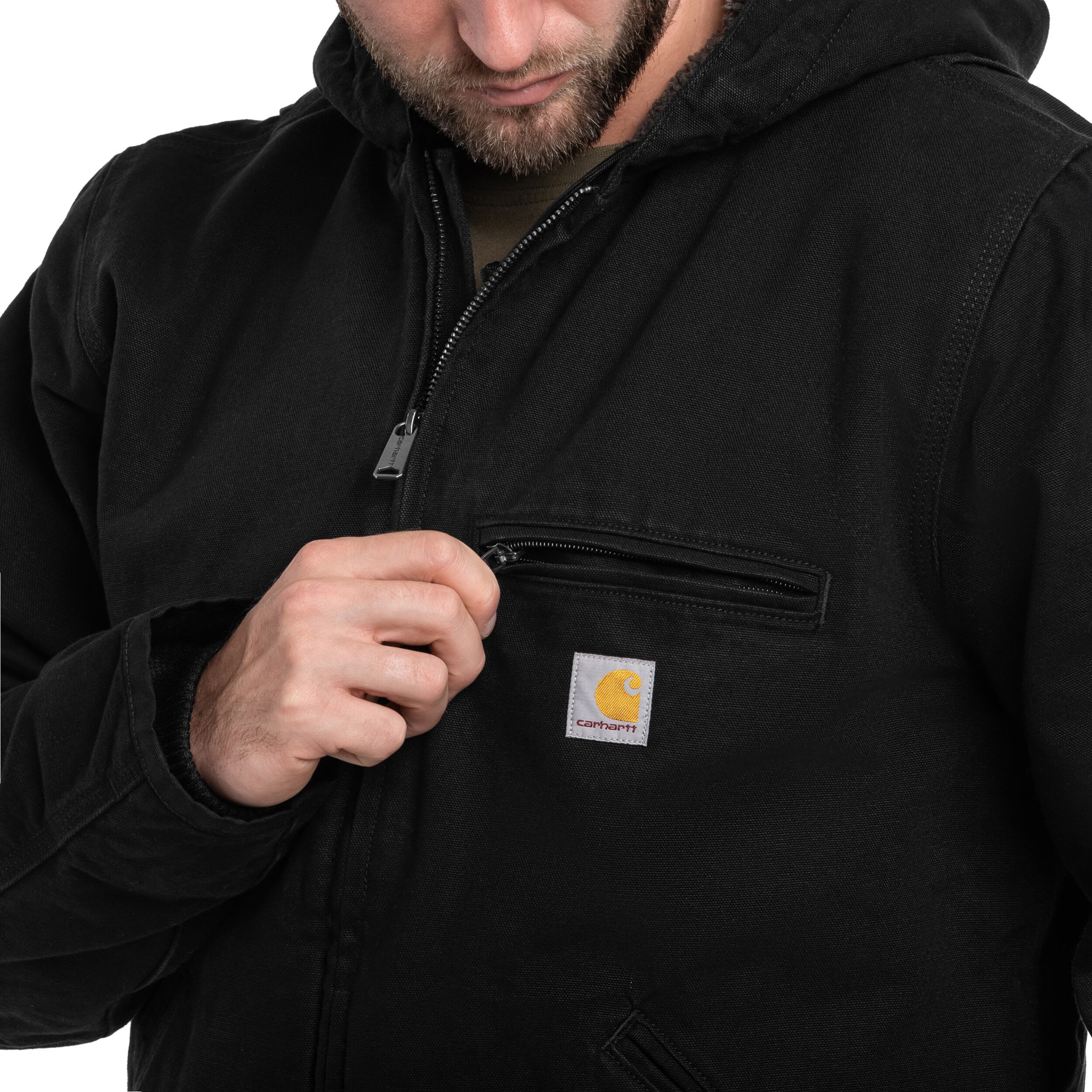 Куртка Carhartt Washed Duck Sherpa Lined - Black