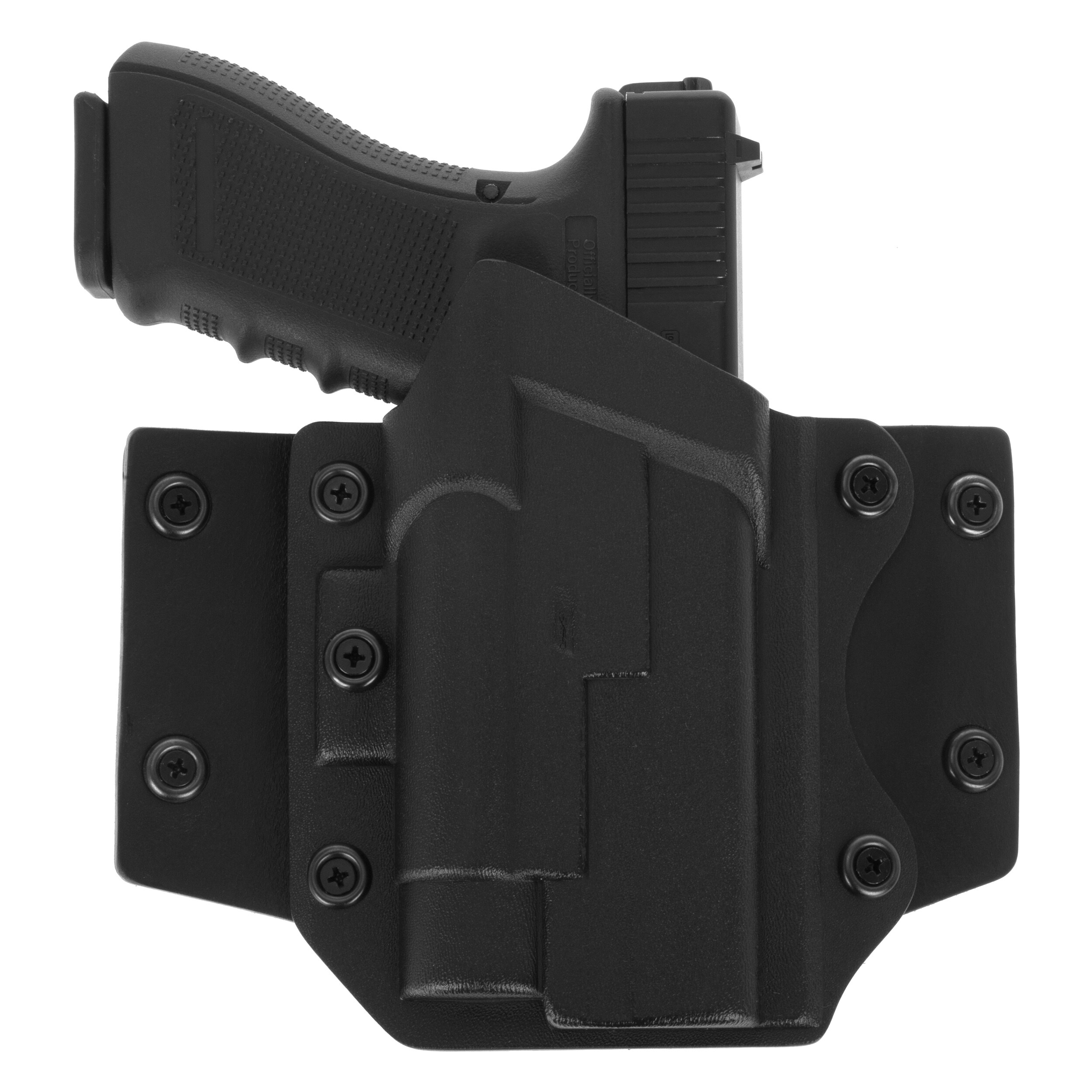 Doubletap Gear Kydex OWB Superwings holster for Glock 17 pistols with Streamlight TLR-1 torch - Black