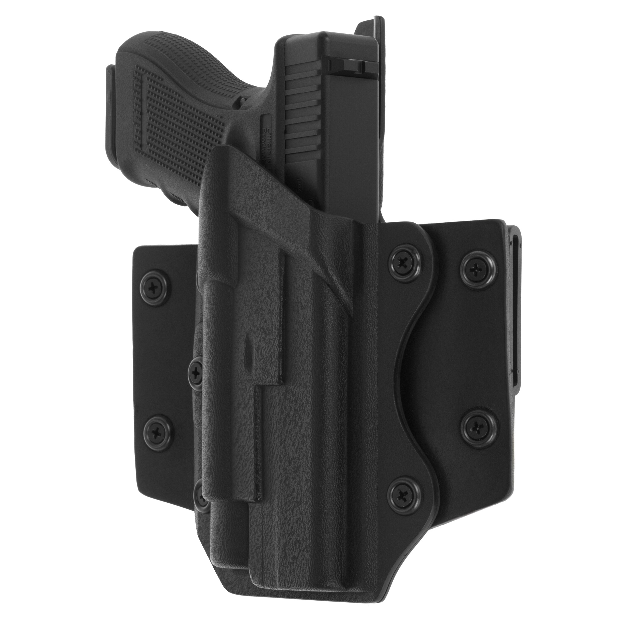 Doubletap Gear Kydex OWB Superwings holster for Glock 17 pistols with Streamlight TLR-1 torch - Black