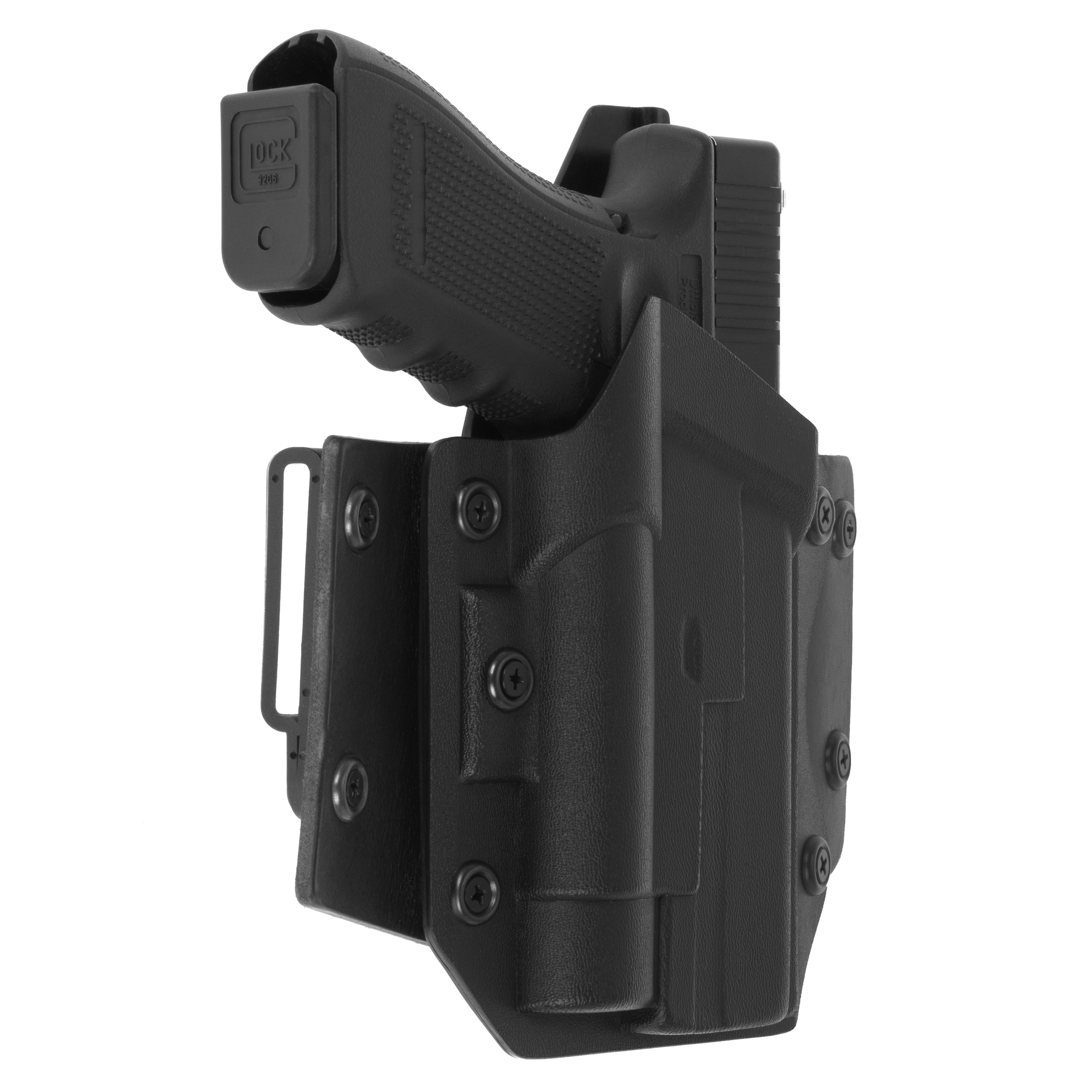 Doubletap Gear Kydex OWB Superwings holster for Glock 17 pistols with Streamlight TLR-1 torch - Black