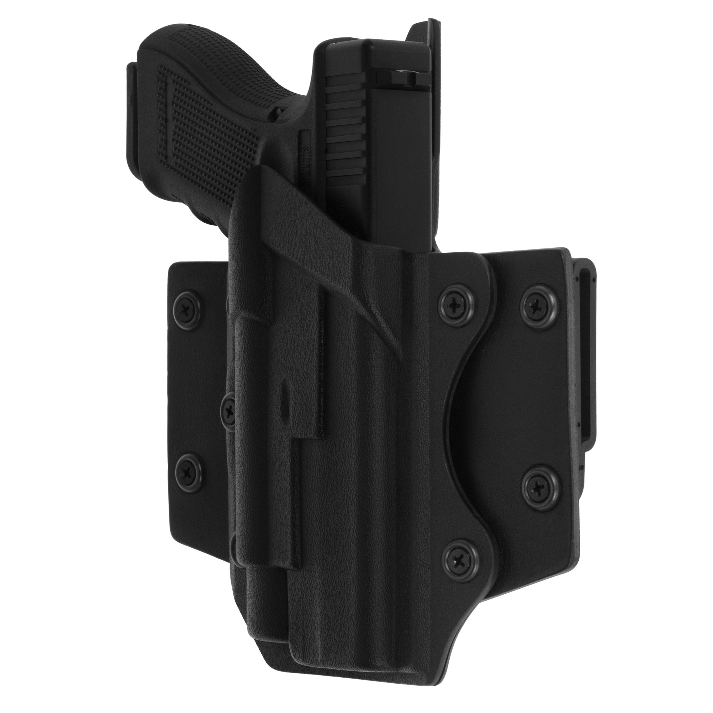 Kabura Doubletap Gear Kydex OWB Superwings do pistoletów Glock 19 z latarką Streamlight TLR-1 - Black
