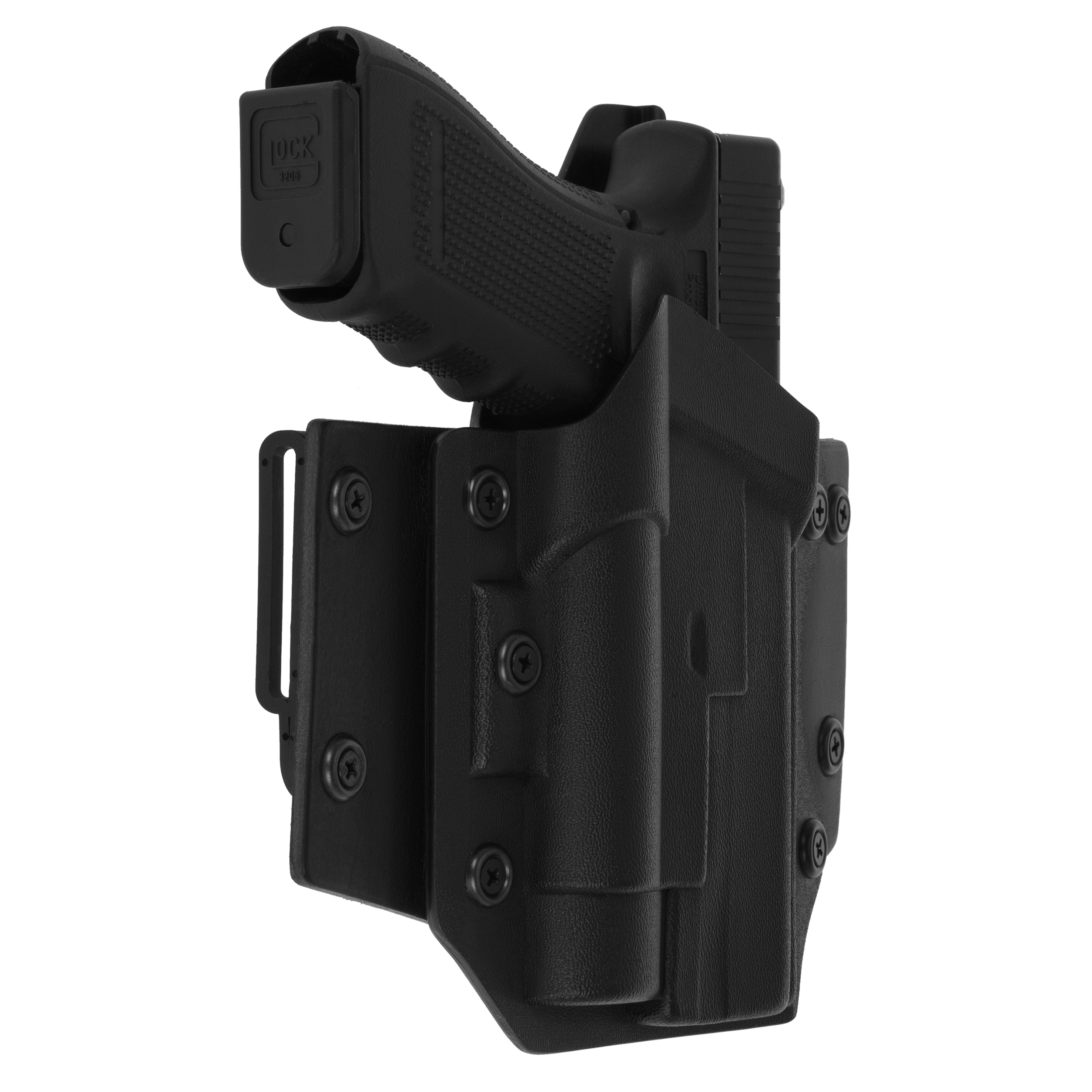 Kabura Doubletap Gear Kydex OWB Superwings do pistoletów Glock 19 z latarką Streamlight TLR-1 - Black