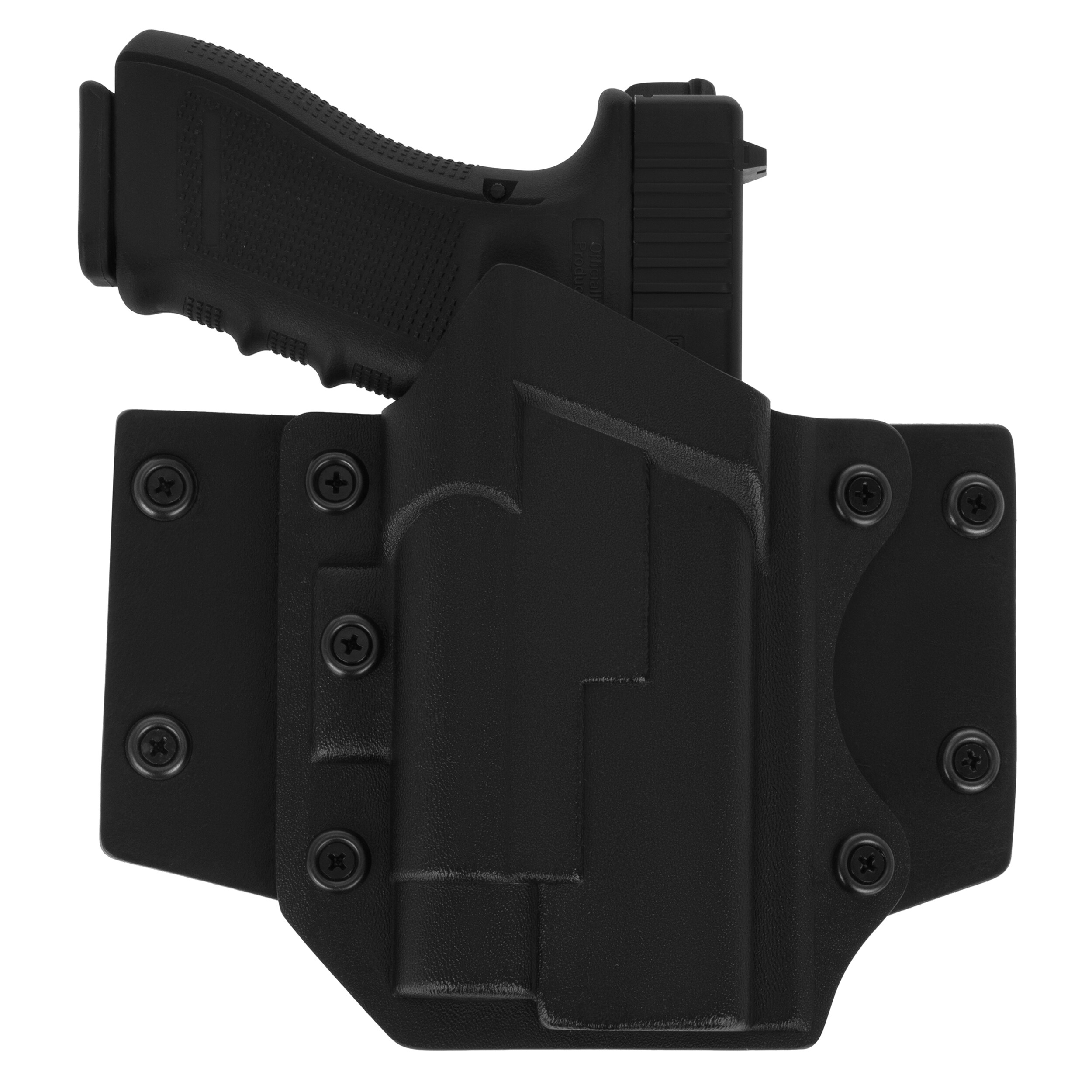 Kabura Doubletap Gear Kydex OWB Superwings do pistoletów Glock 19 z latarką Streamlight TLR-1 - Black