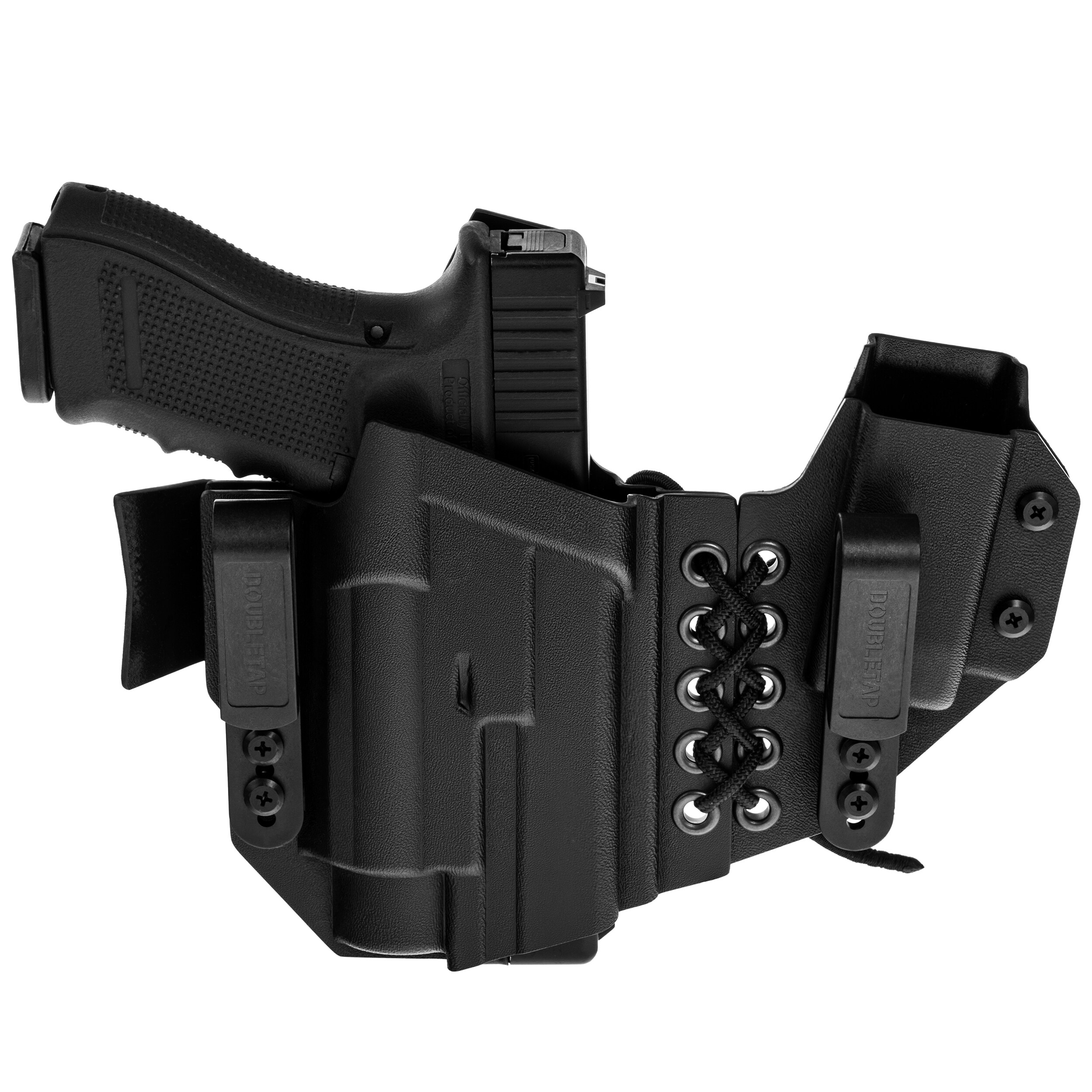 Kabura Doubletap Gear Kydex IWB Appendix Elastic z ładownicą do pistoletów Glock 17 TRL-1 - Black