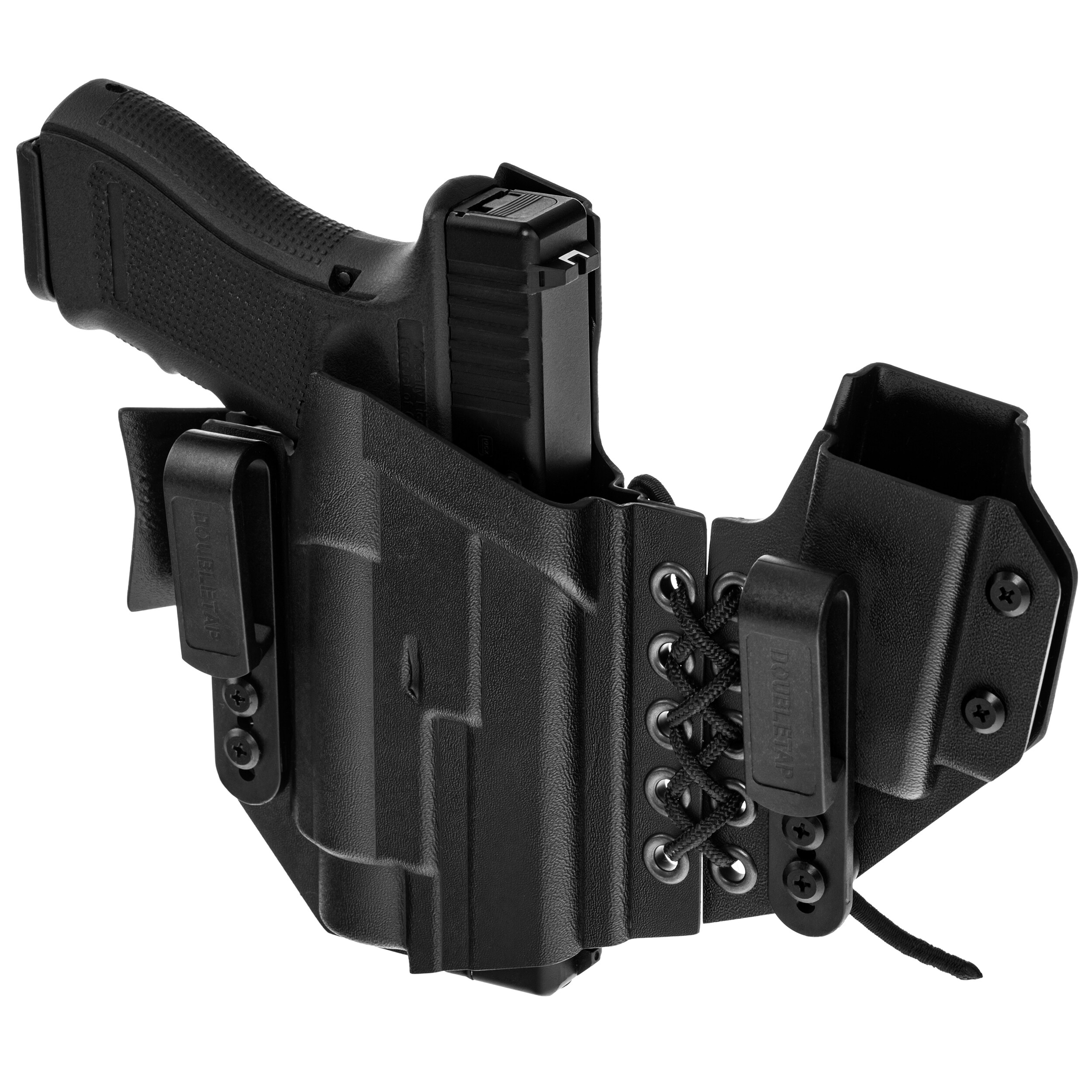 Kabura Doubletap Gear Kydex IWB Appendix Elastic z ładownicą do pistoletów Glock 17 TRL-1 - Black