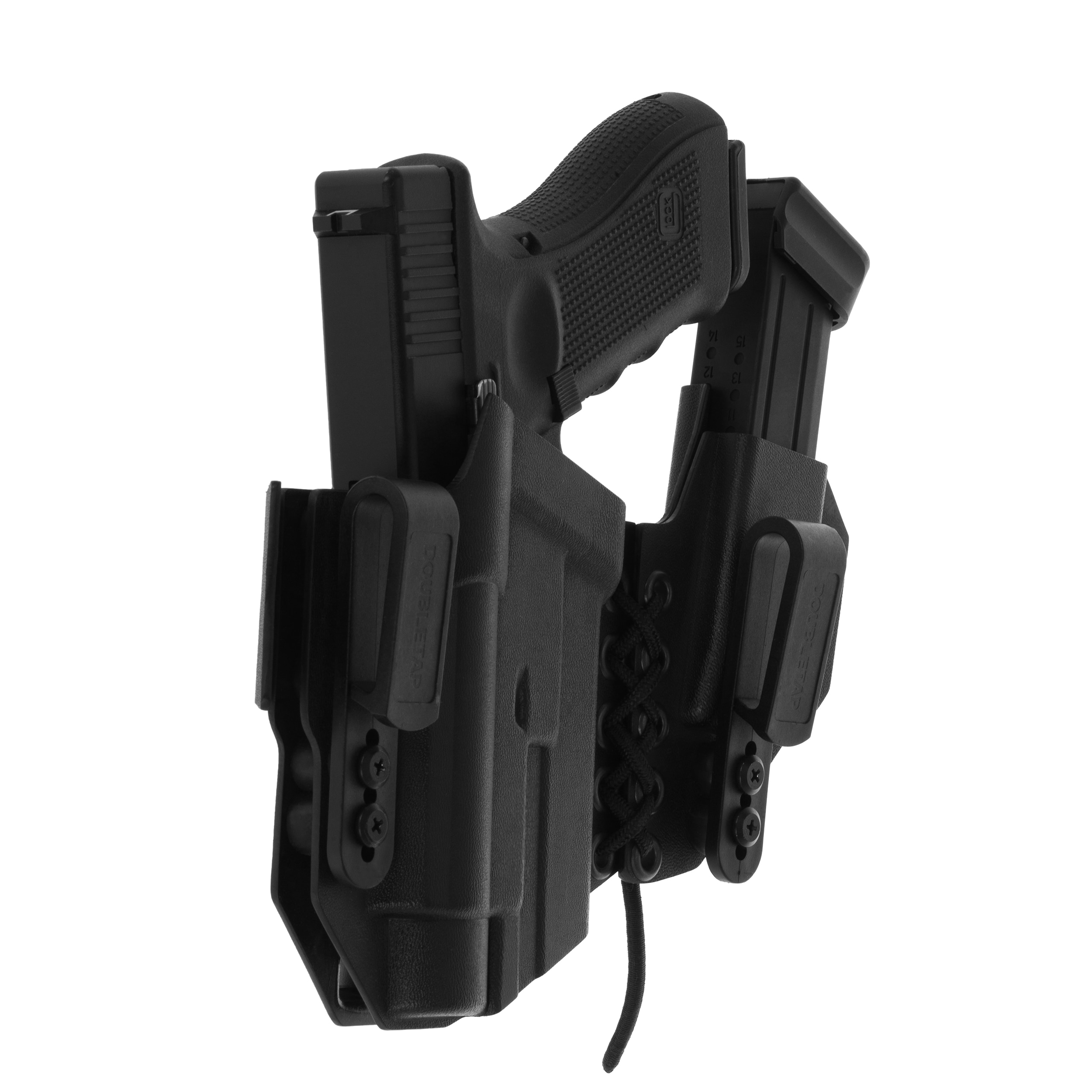 Кобура Doubletap Gear Kydex IWB Appendix Elastic з підсумком для пістолетів Glock 19 TRL-1 - Black