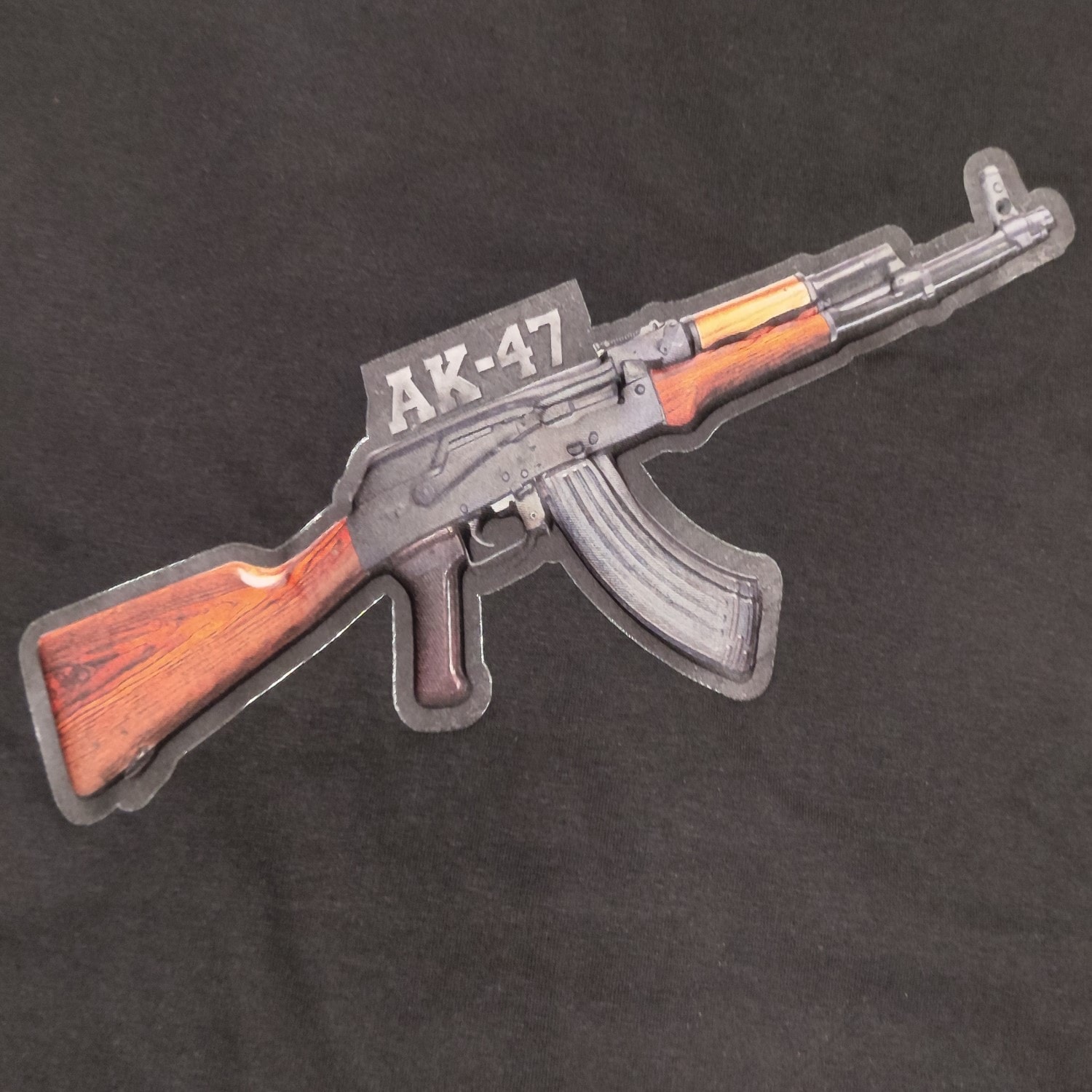 Koszulka T-Shirt Haasta Karabin AK 3D - Czarna