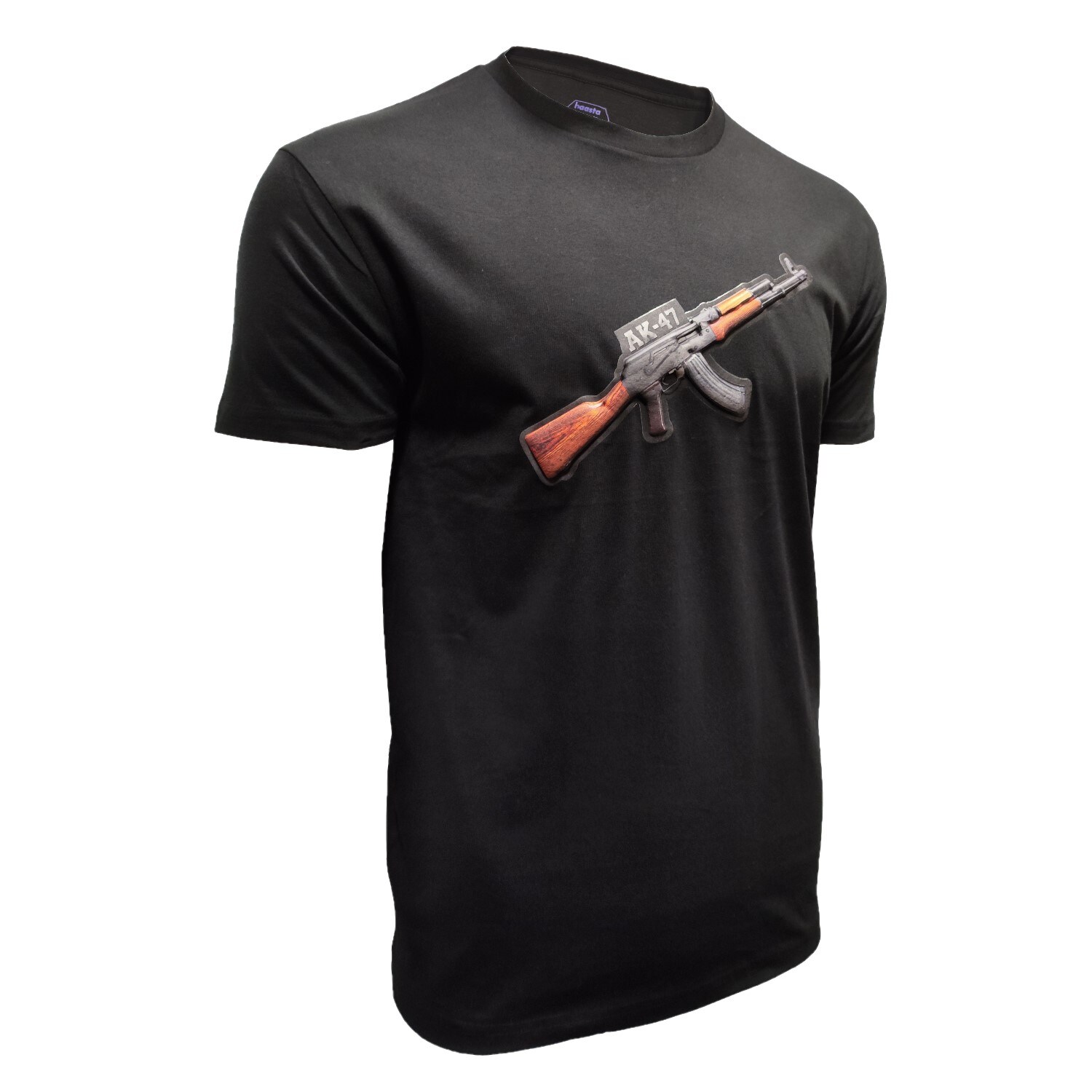 Koszulka T-Shirt Haasta Karabin AK 3D - Czarna