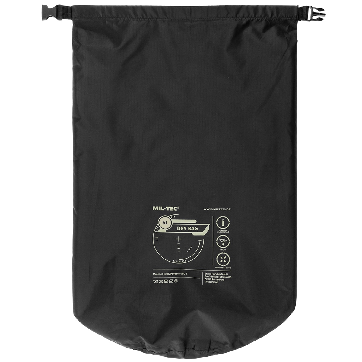 Worek wodoodporny Mil-Tec Drybag 5 l - Black