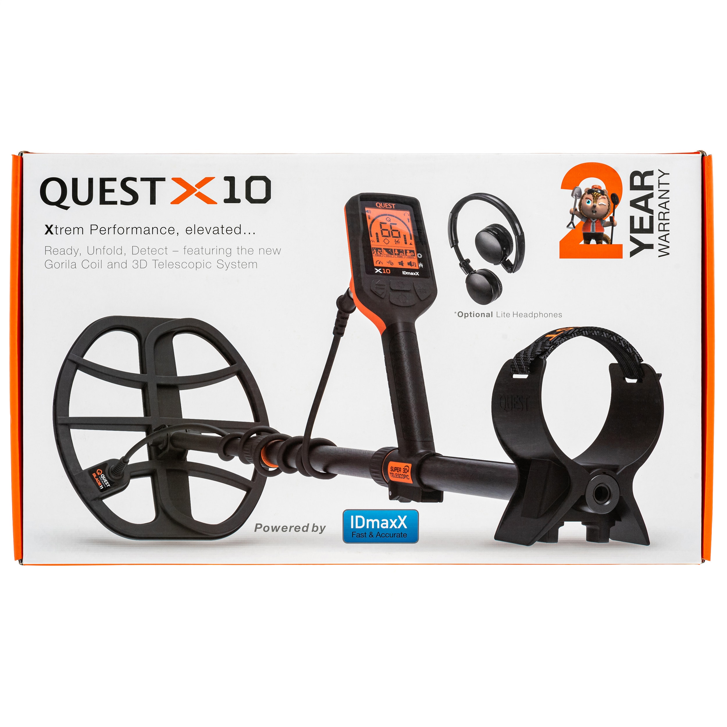 Wykrywacz metali Quest X10 IDMaxX + Słuchawki Bezprzewodowe