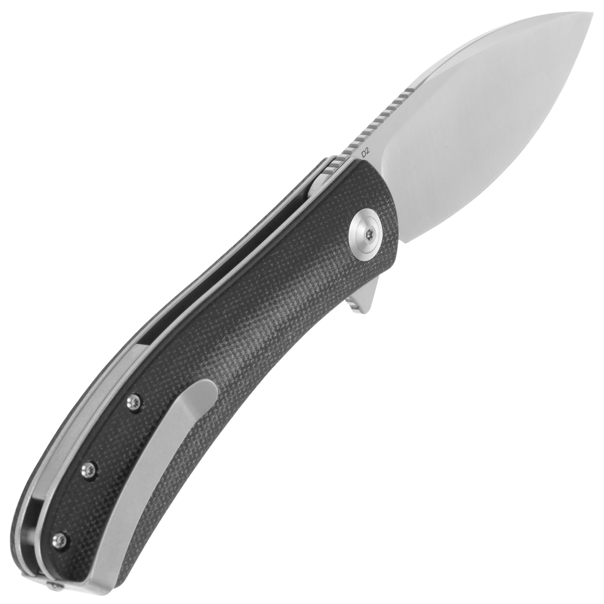 Nóż składany Trollsky Knives Mandu XL Satin D2/Black Micarta