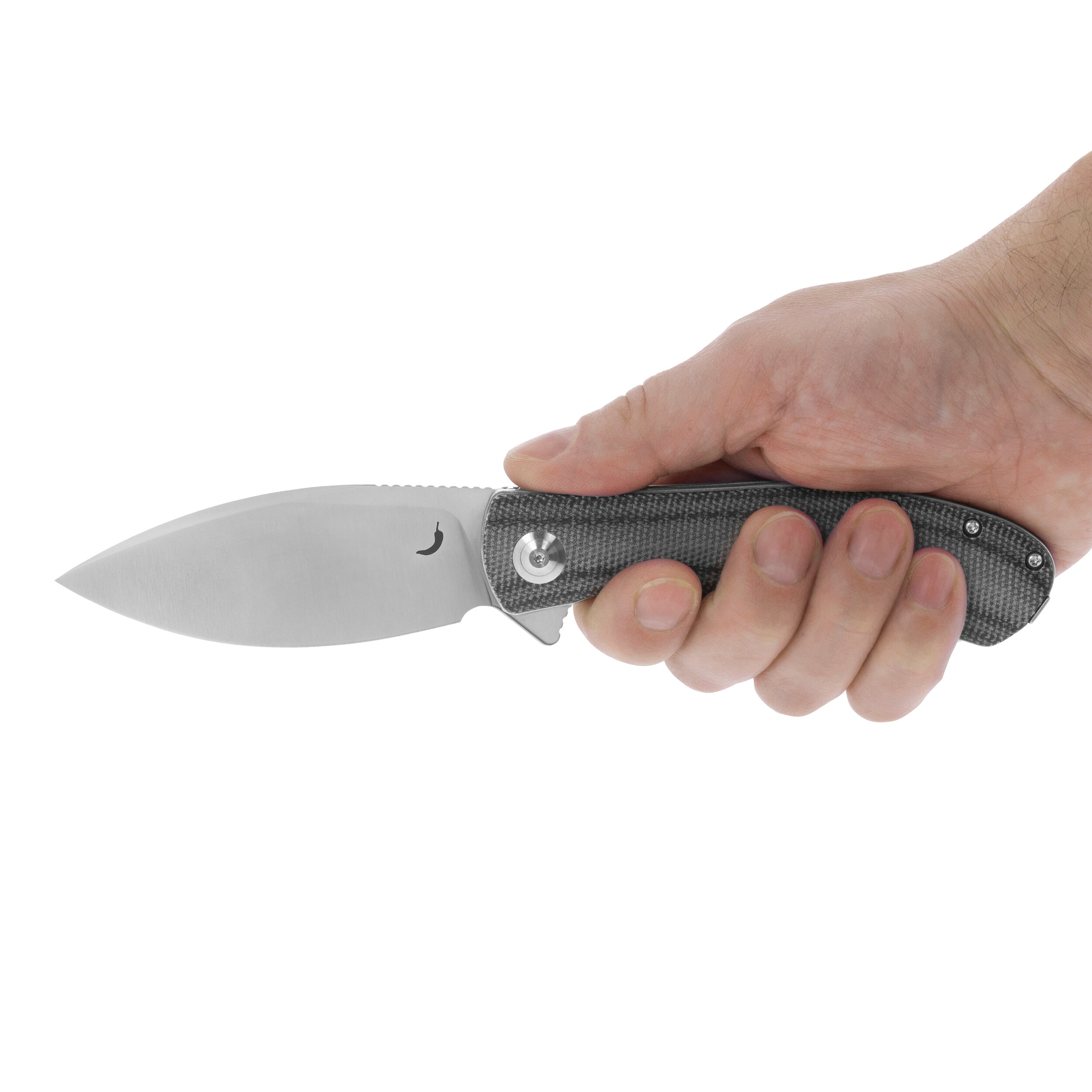 Nóż składany Trollsky Knives Mandu XL Satin D2/Black Micarta