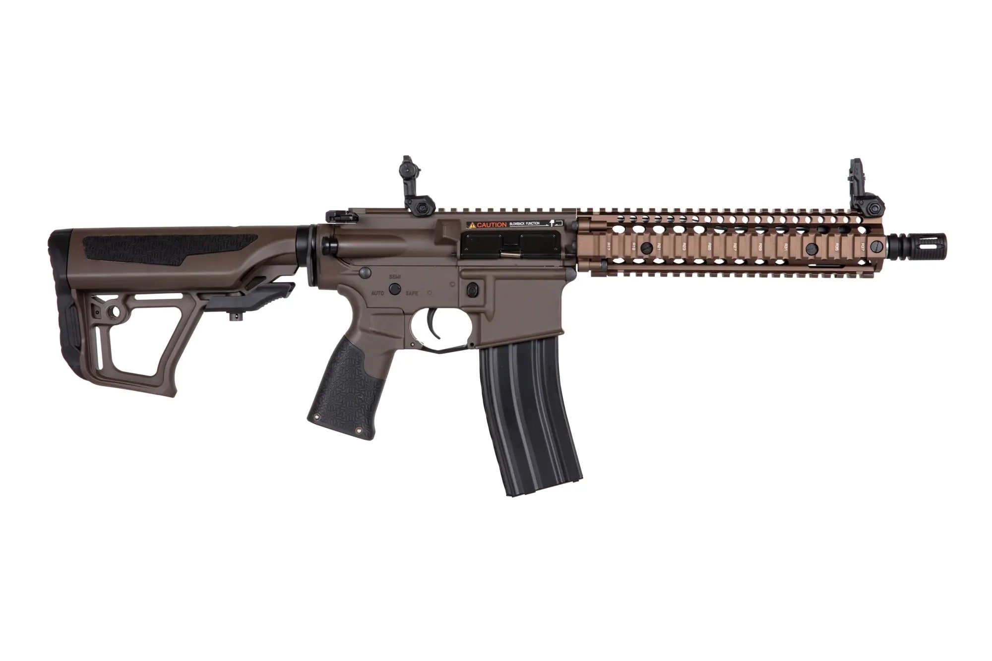 Karabinek szturmowy AEG ICS Daniel Defense MK18 SIII EBB - Bronze