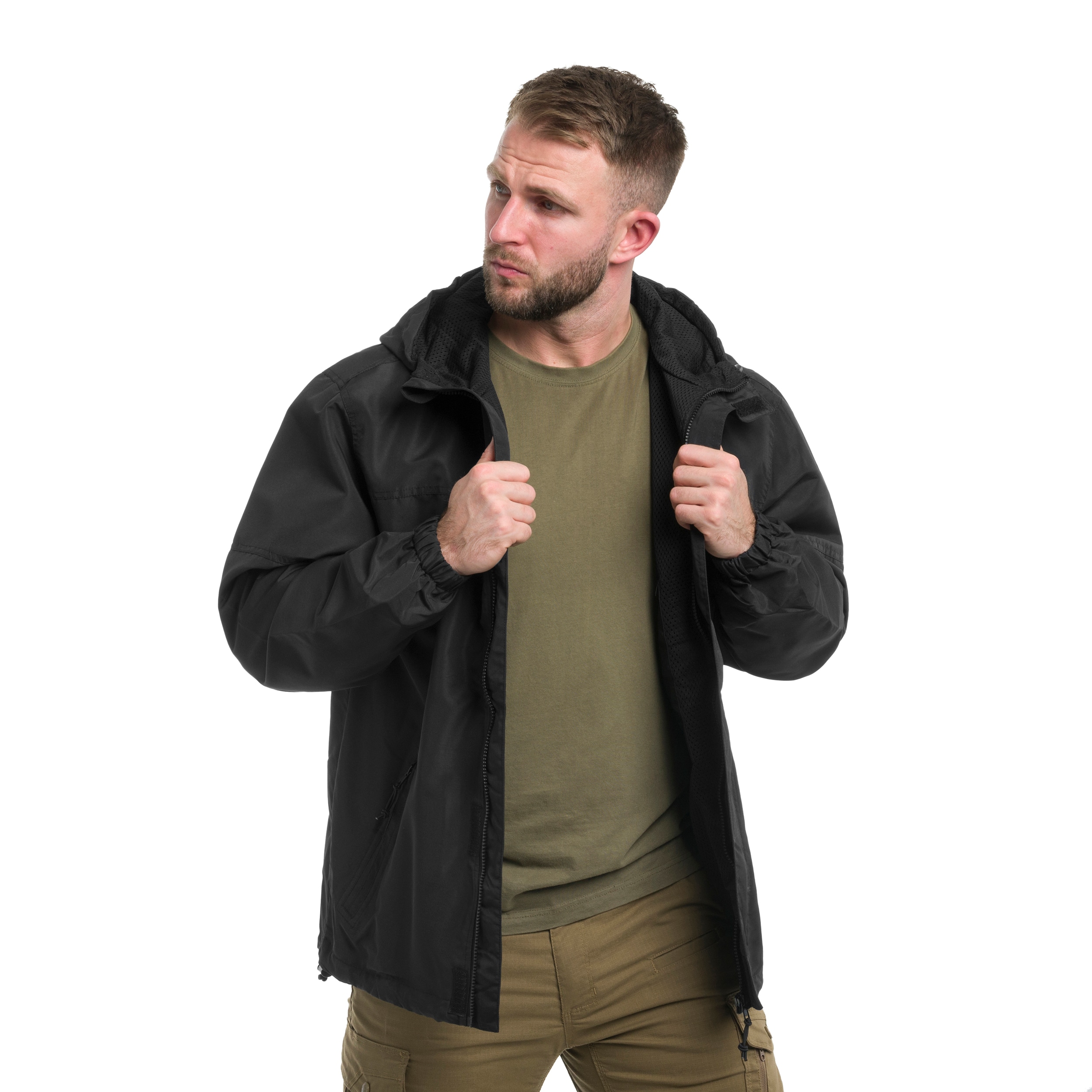 Kurtka Brandit Light Windbreaker Frontzip - Black