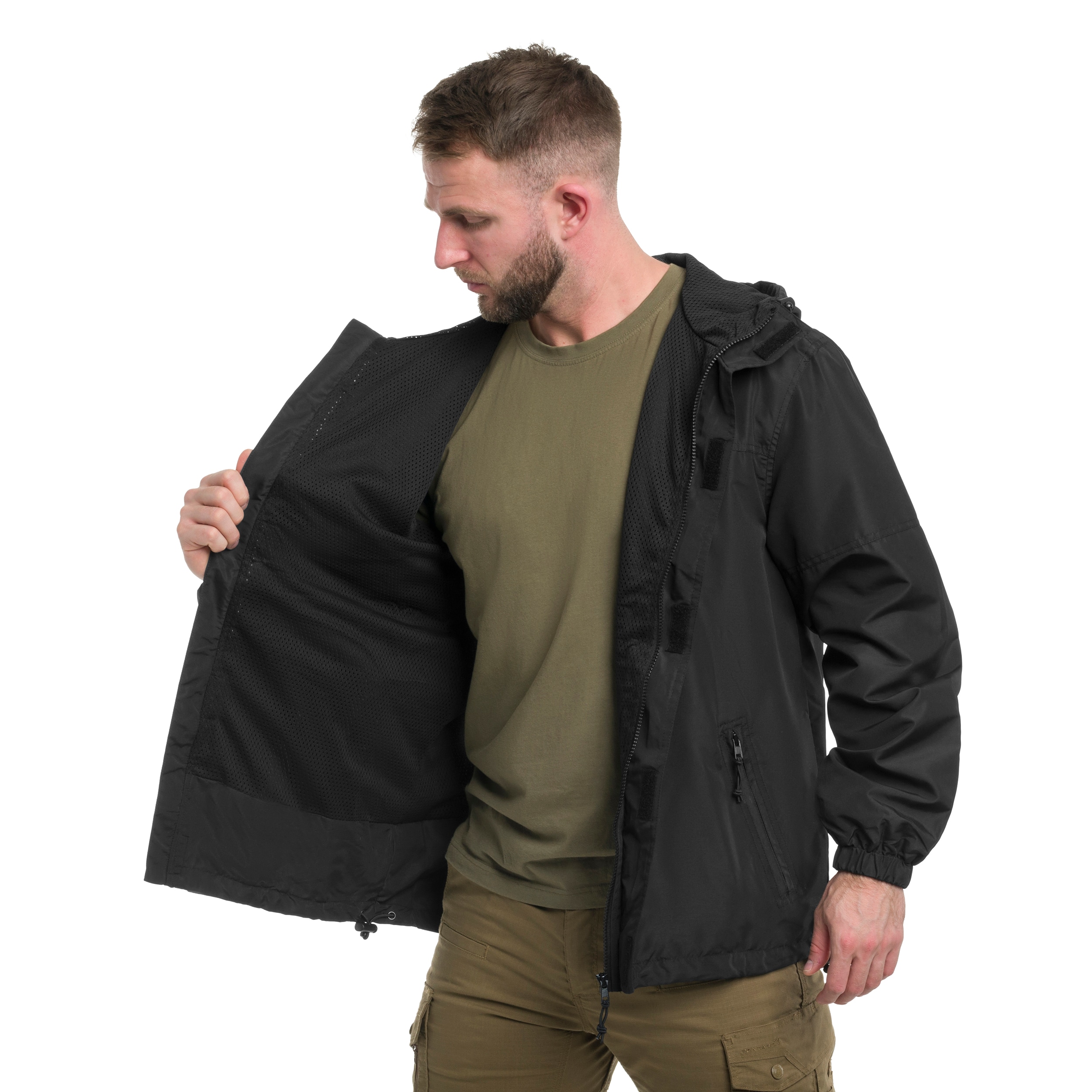 Kurtka Brandit Light Windbreaker Frontzip - Black