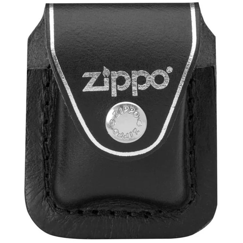 Skórzane etui na zapalniczkę Zippo z klipsem - Black