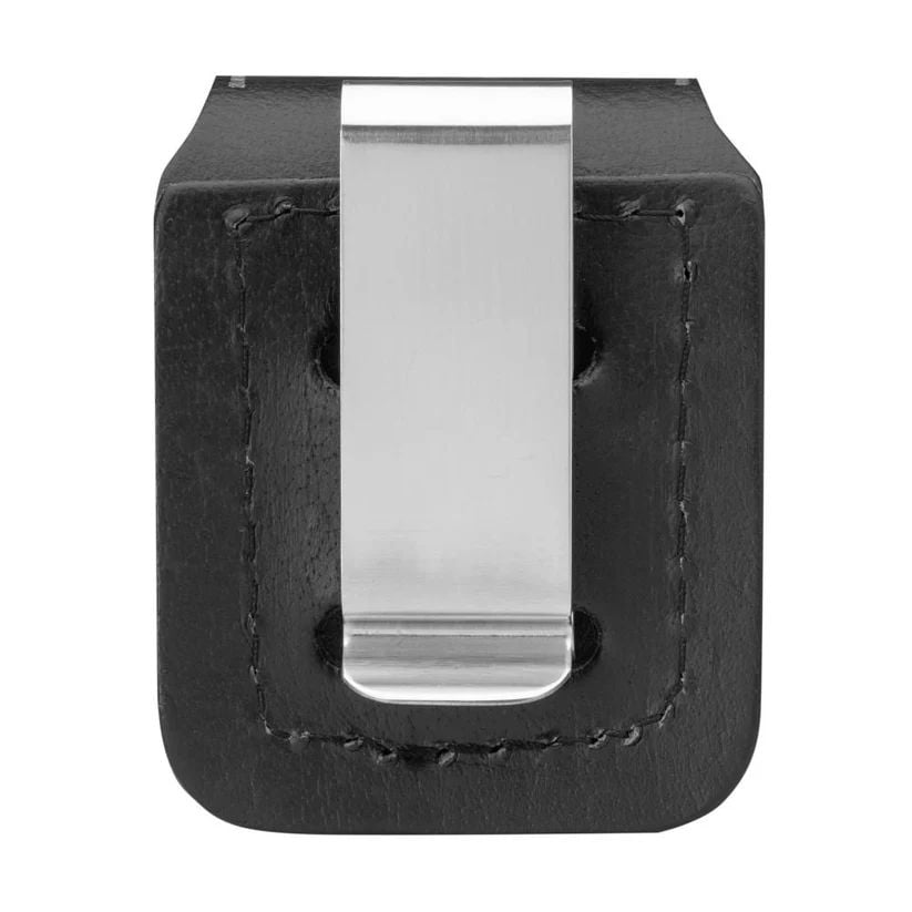Skórzane etui na zapalniczkę Zippo z klipsem - Black