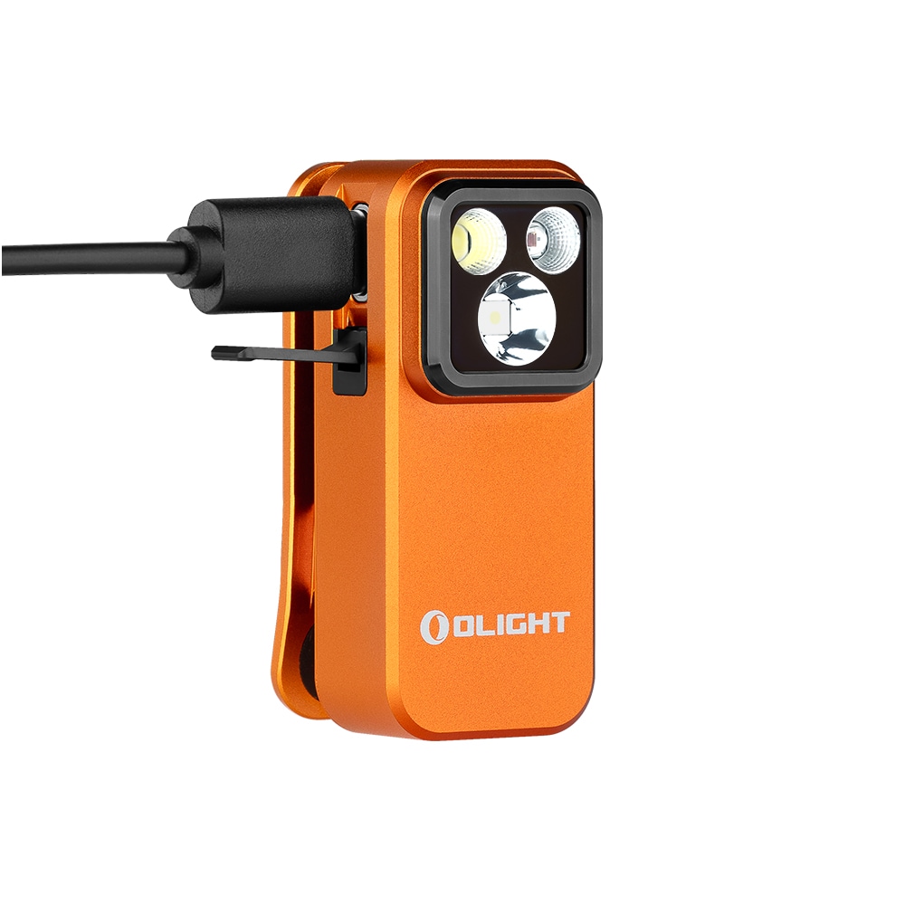 Latarka akumulatorowa Olight Oclip Pro Orange - 500 lumenów