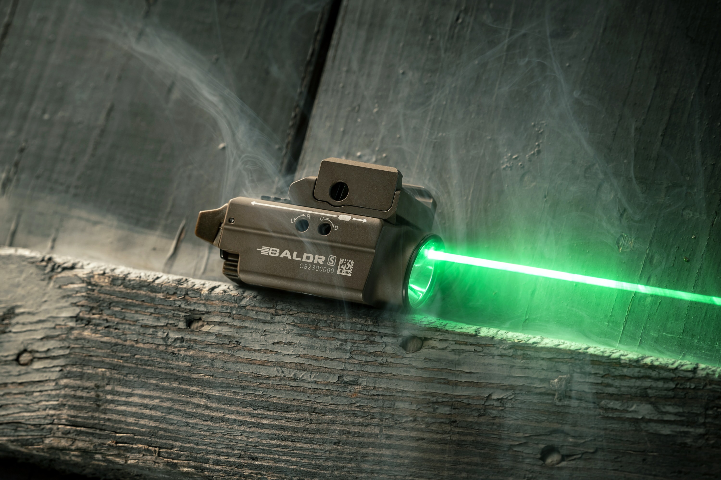Ліхтарик для зброї з лазерним прицілом Olight BALDR S Flat Dark Earth - 800 люменів, Green Laser