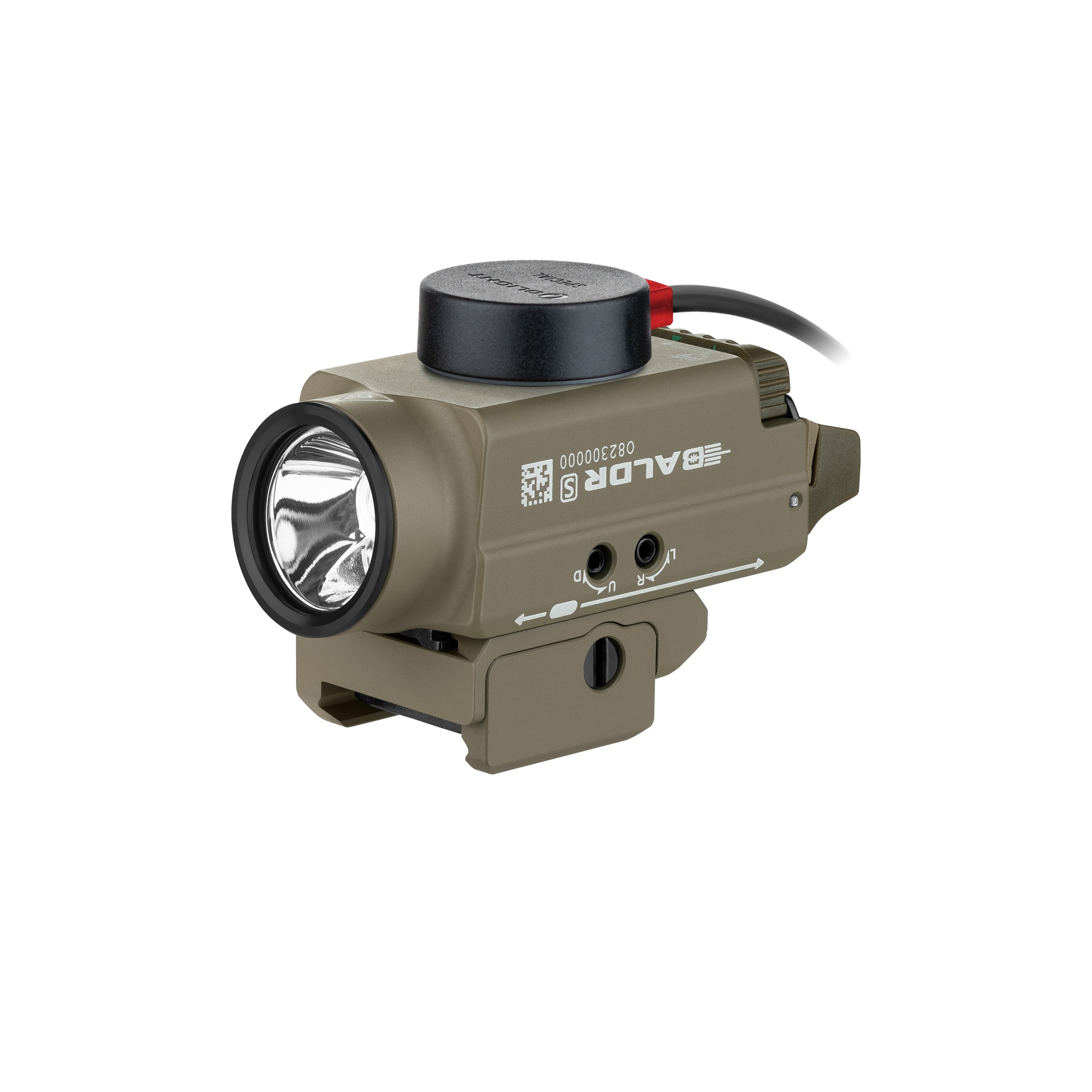Ліхтарик для зброї з лазерним прицілом Olight BALDR S Flat Dark Earth - 800 люменів, Green Laser