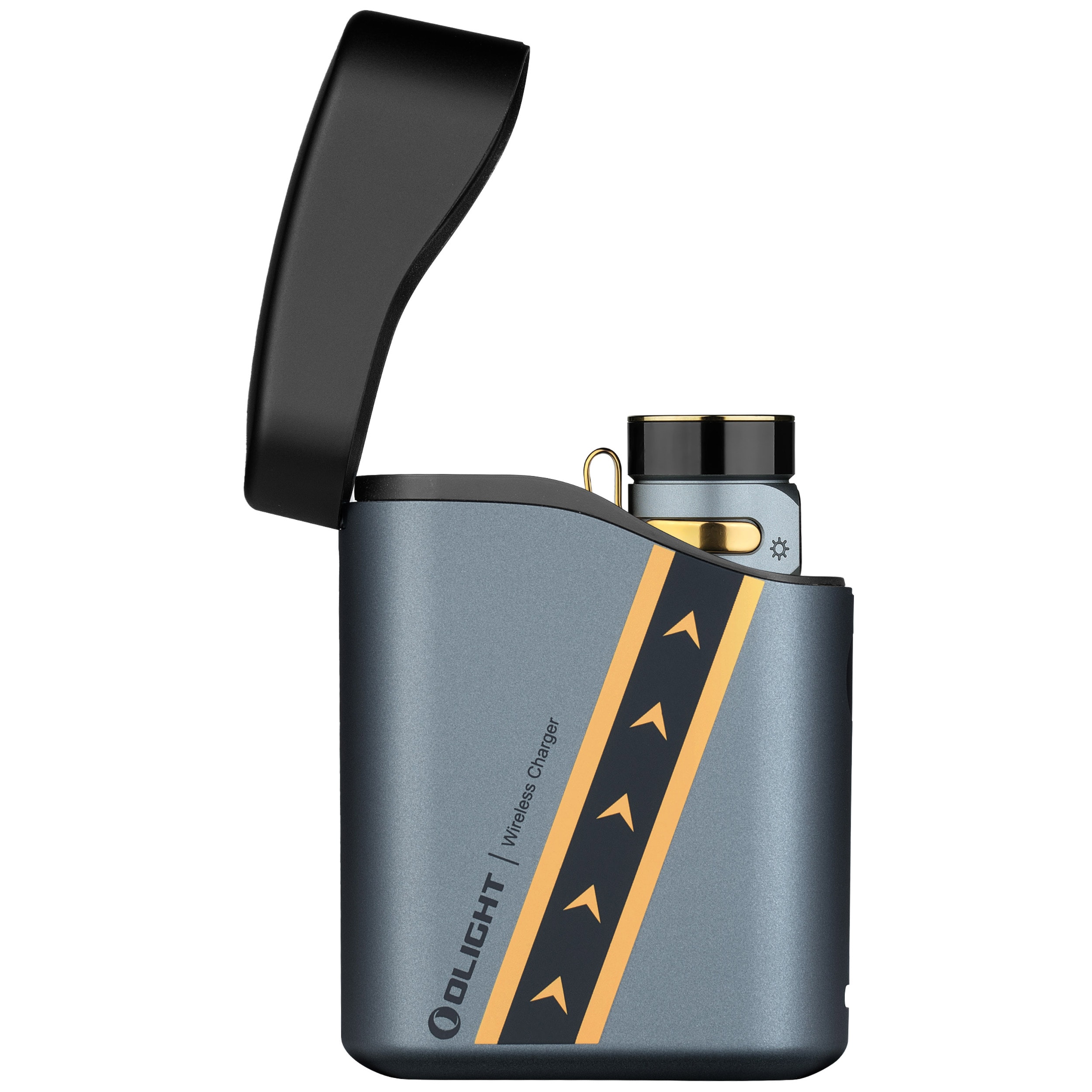 Latarka Olight Baton 4 Premium Edition Fighter Pilot z bezprzewodowym etui ładującym - 1300 lumenów