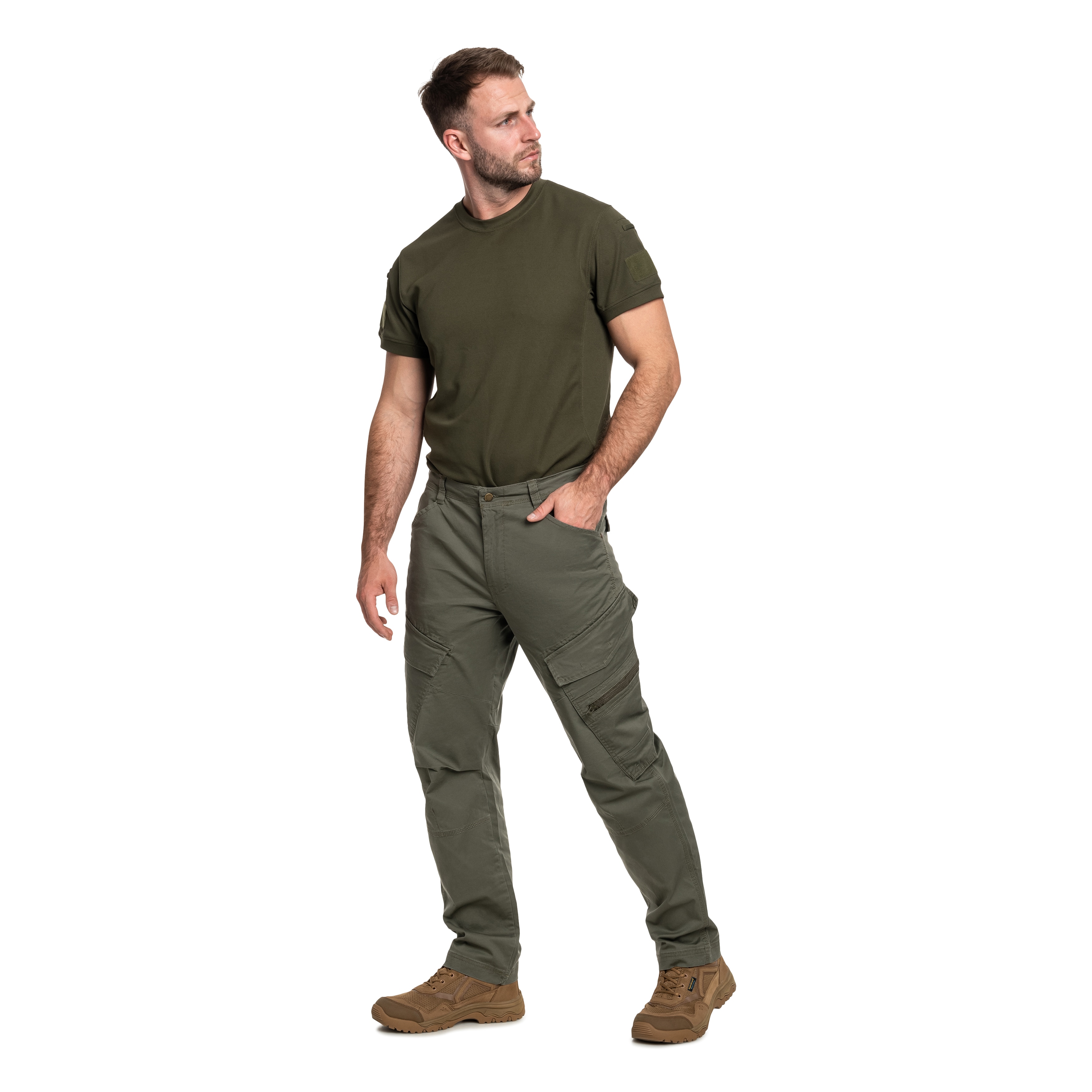 Spodnie Brandit Adven Slim Fit - Olive