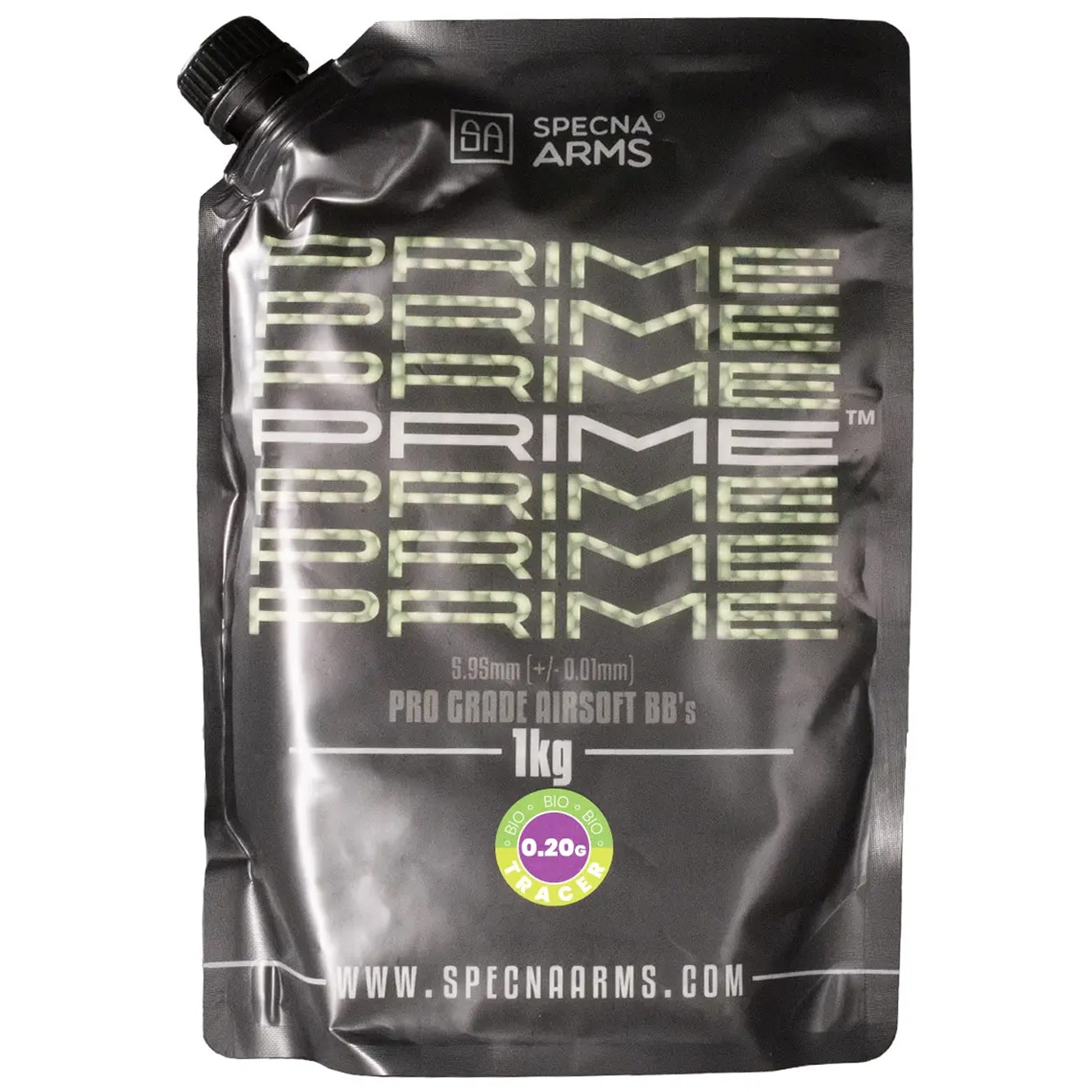 Kulki precyzyjne Specna Arms PRIME Tracer BIO 0.20 g 1 kg - Zielony