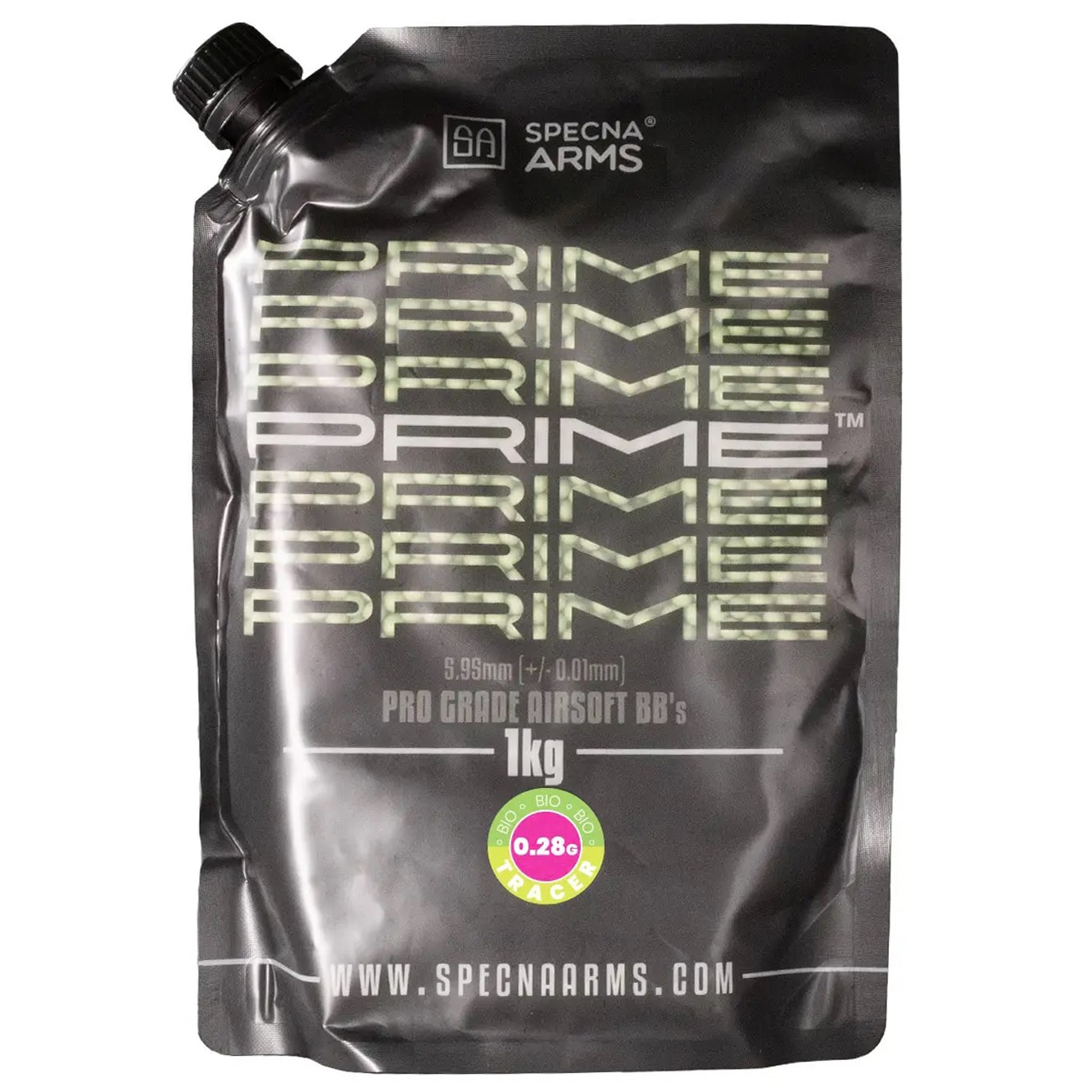 Kulki precyzyjne Specna Arms Prime Bio Tracer 0,28 g 1 kg - Zielone