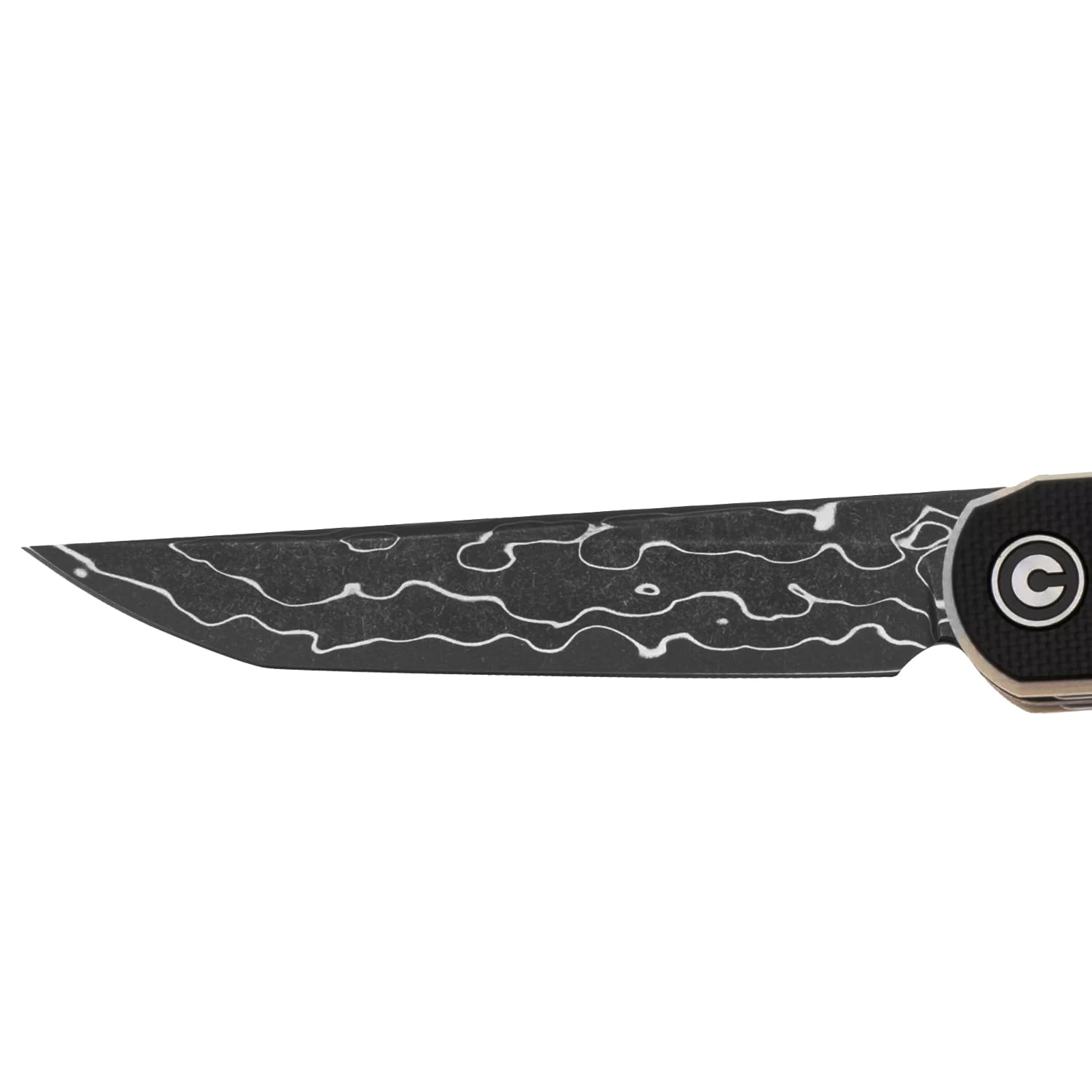 Nóż składany Civivi KwaiQ Damascus - Ivory/Black G10