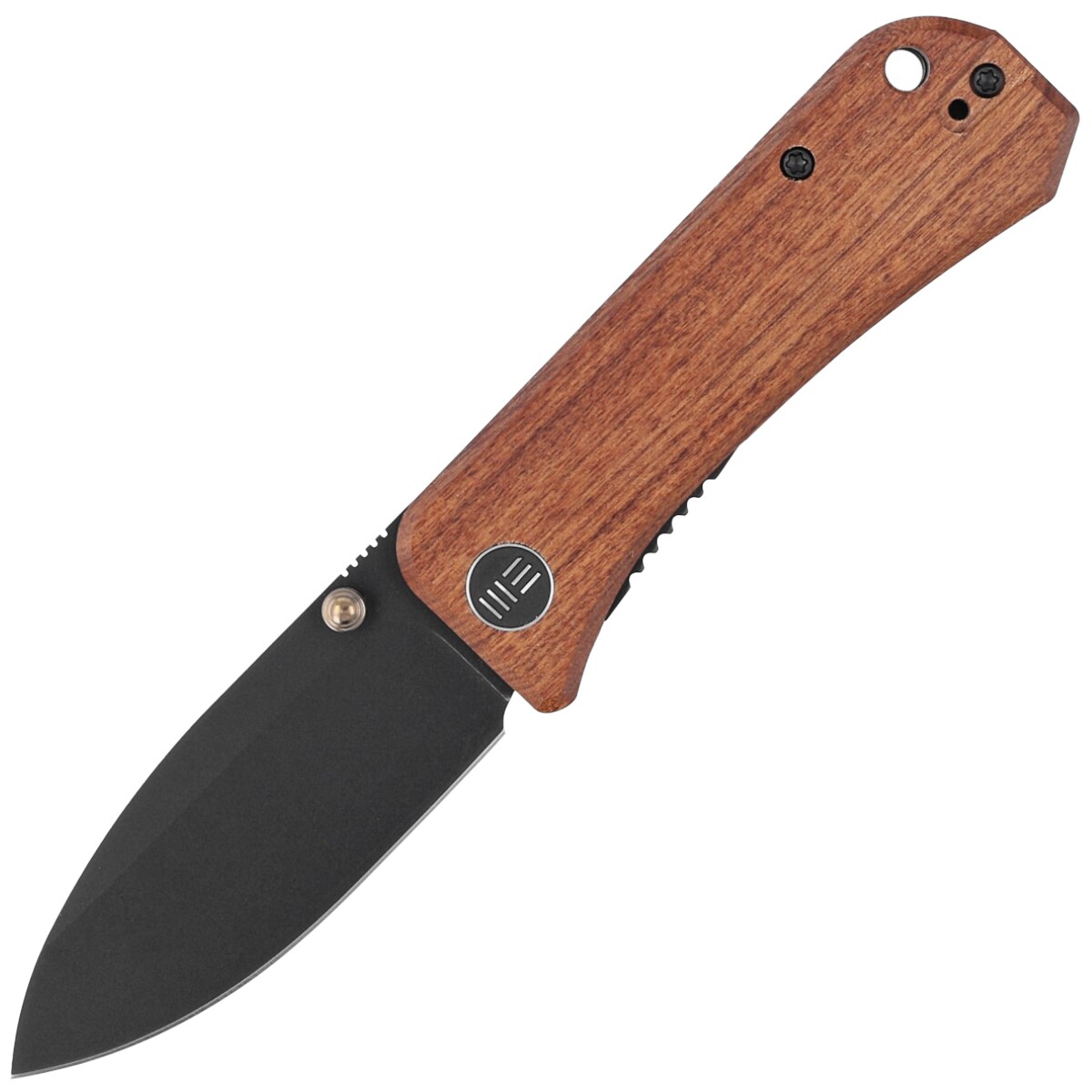 Складаний ніж WE Knife Banter Thumb Stud Cuibourtia Wood Handle - Black Stonewash