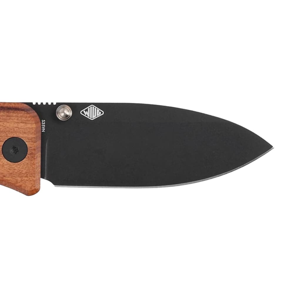 Nóż składany WE Knife Banter Thumb Stud Cuibourtia Wood Handle - Black Stonewash