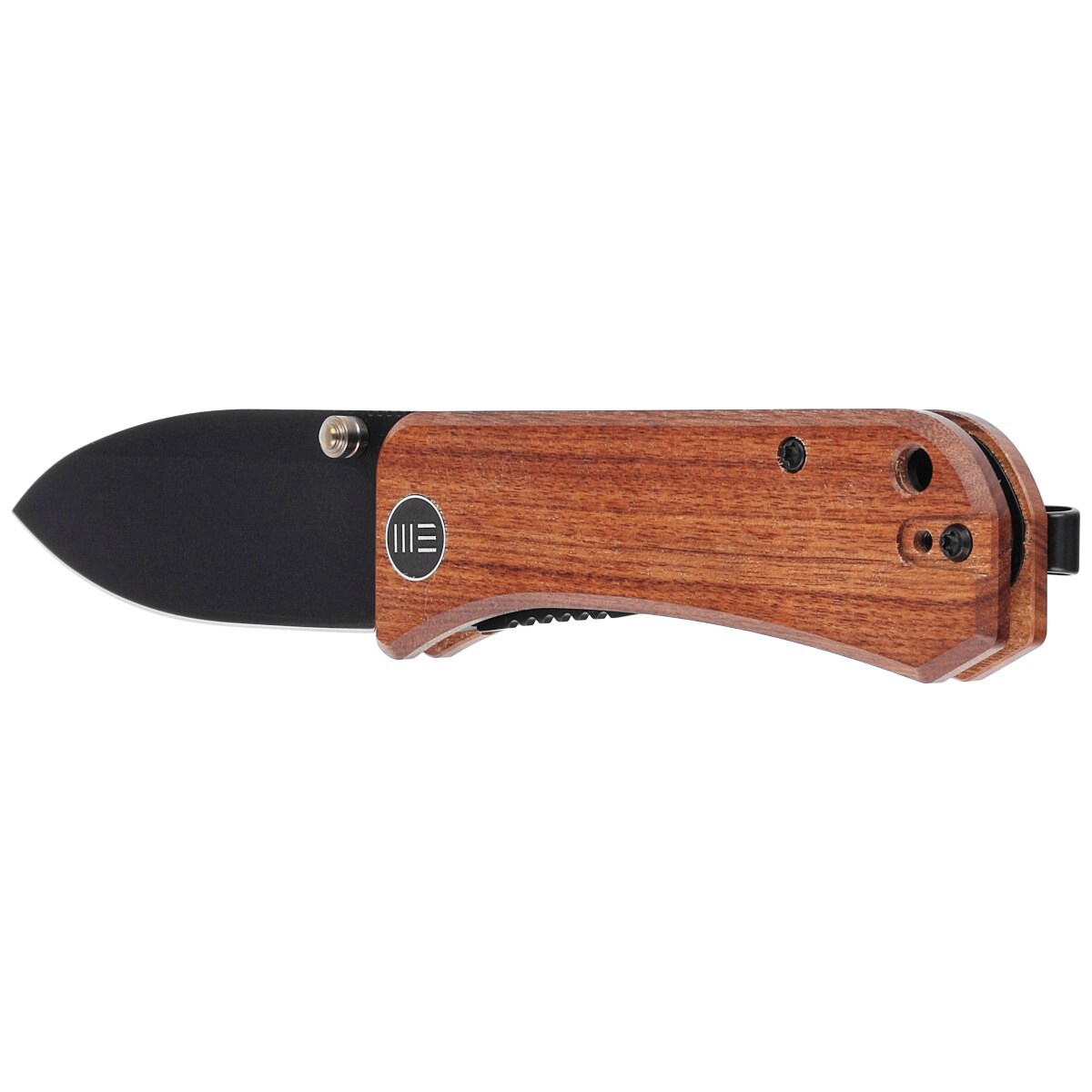 Складаний ніж WE Knife Banter Thumb Stud Cuibourtia Wood Handle - Black Stonewash