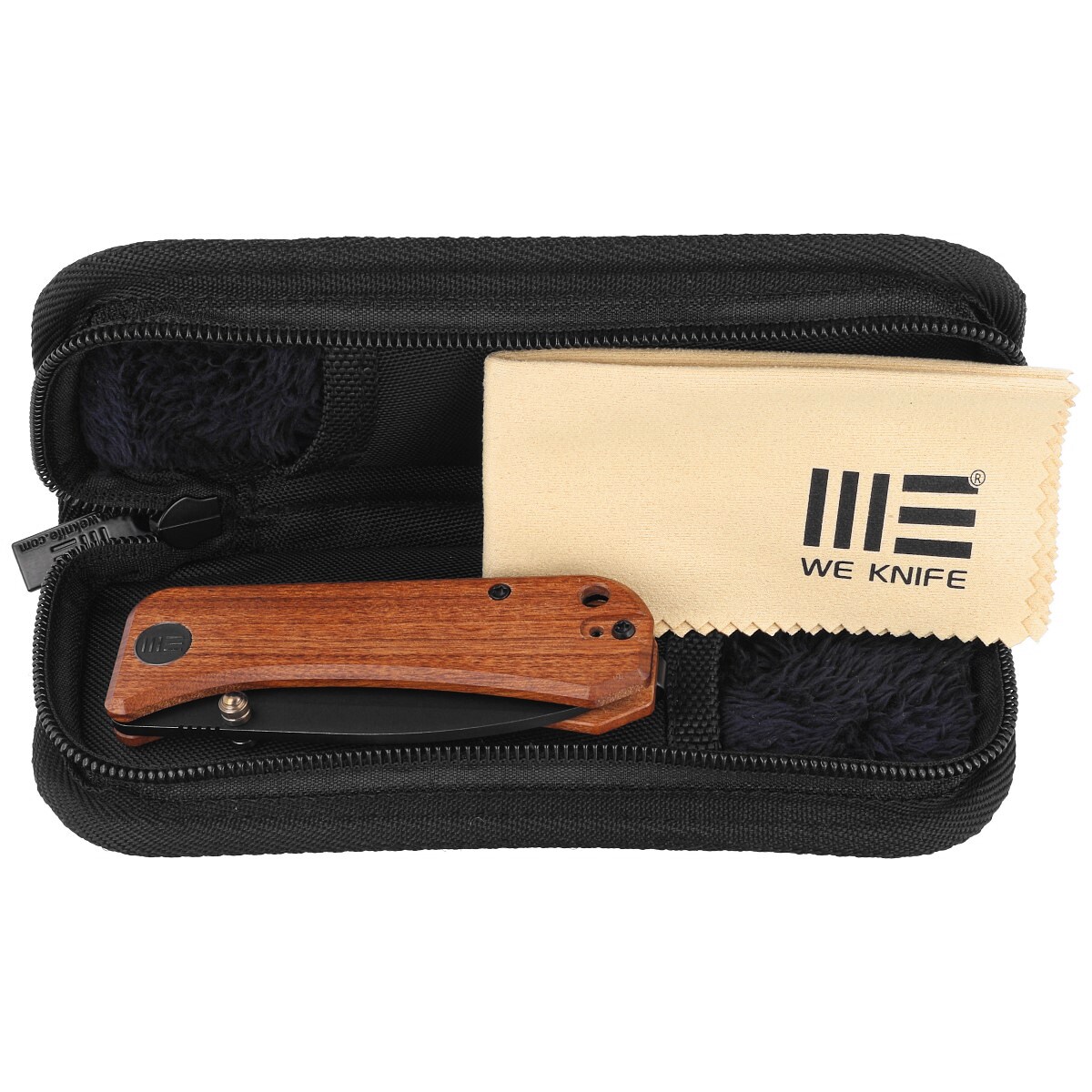 Складаний ніж WE Knife Banter Thumb Stud Cuibourtia Wood Handle - Black Stonewash