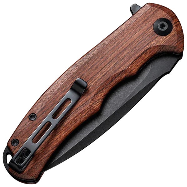 Nóż składany Civivi Praxis Cuibourtia Black Stonewashed 9Cr18MoV - Wood