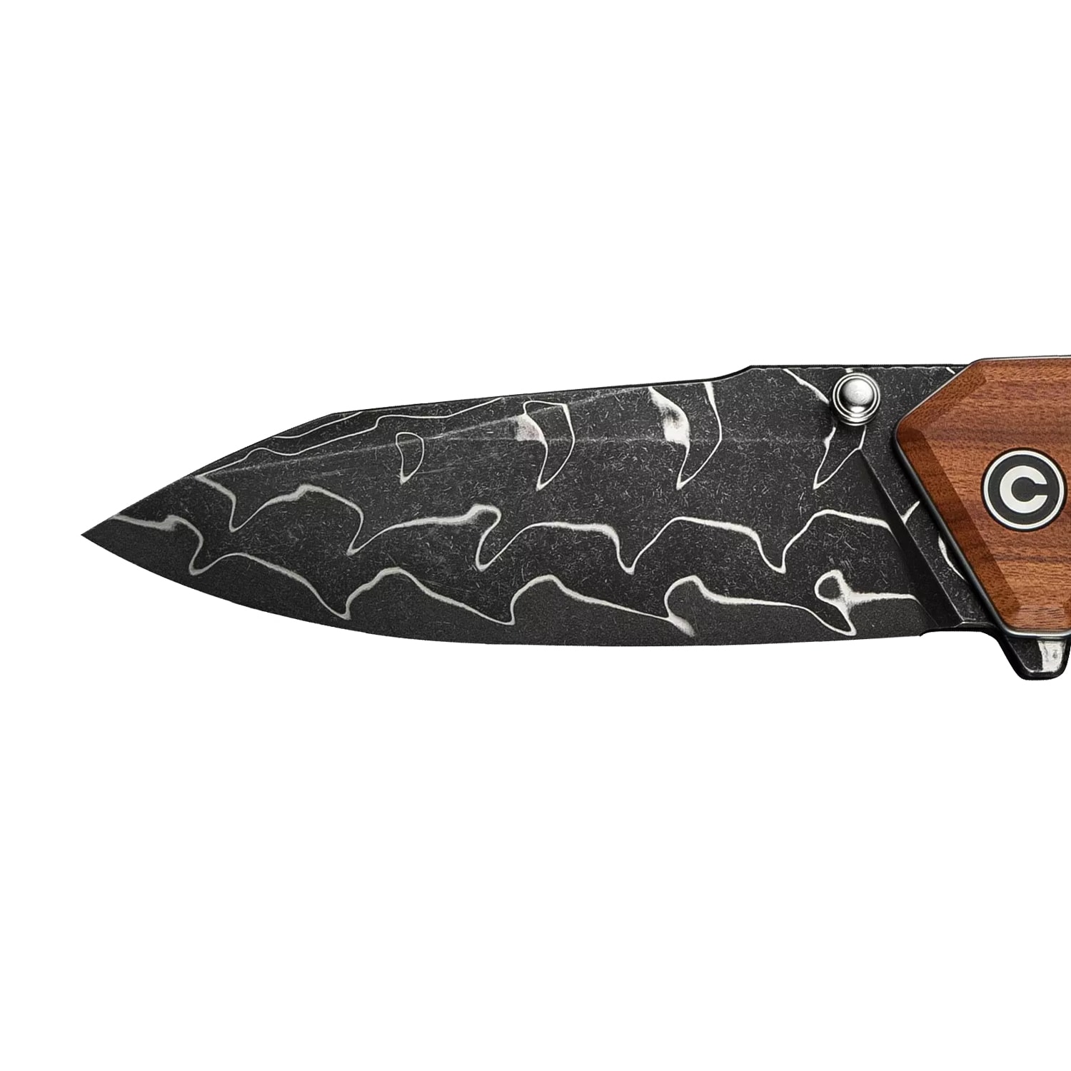 Складаний ніж Civivi Placoid Guibourtia Damascus - Wood