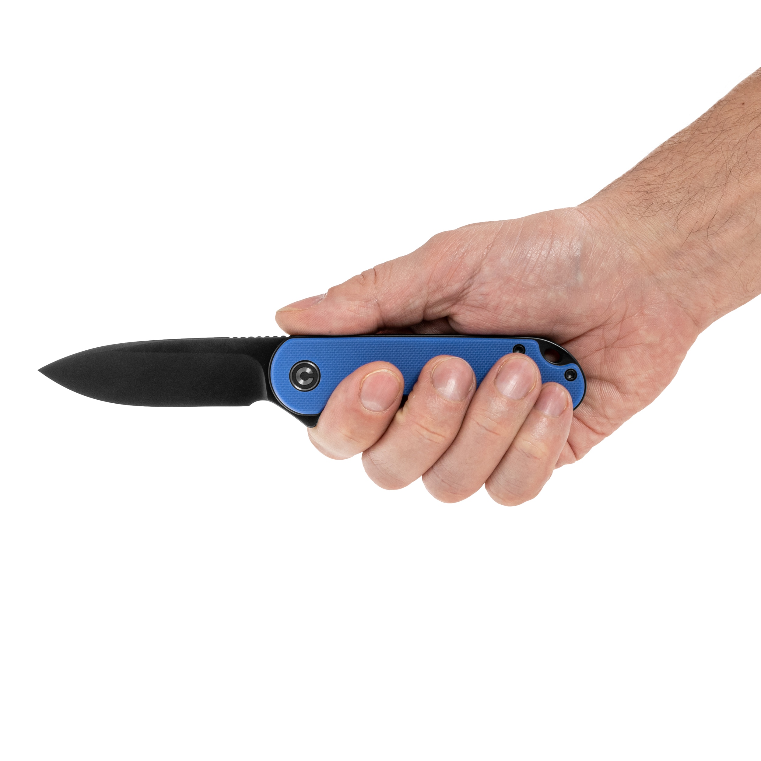 Nóż składany Civivi D2 Elementum Flipper C907X - Black Stonewashed/Blue G10