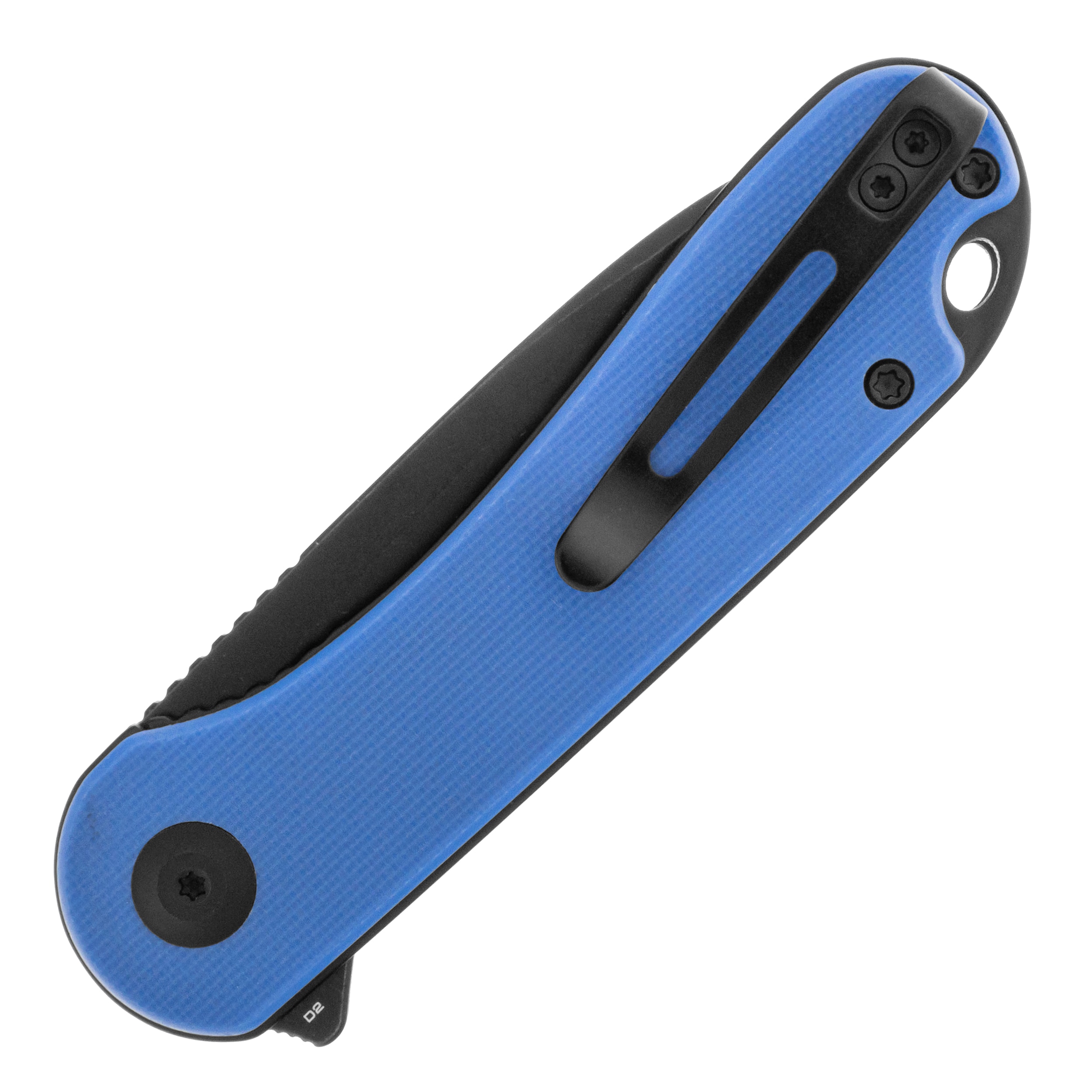Nóż składany Civivi D2 Elementum Flipper C907X - Black Stonewashed/Blue G10