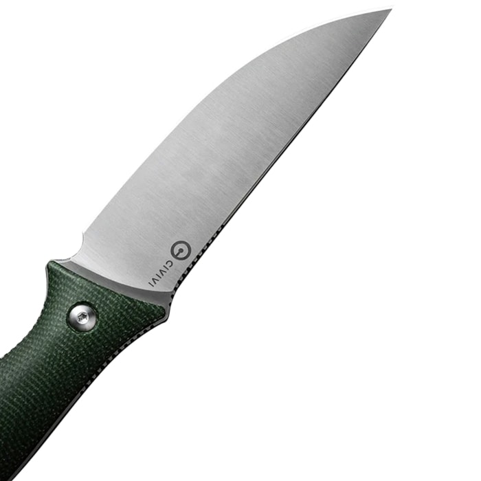 Civivi Stormridge Satin Nitro-V Canvas Micarta Knife - Green
