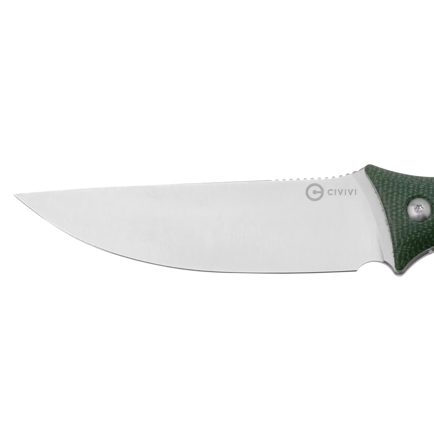 Civivi Stormridge Satin Nitro-V Canvas Micarta Knife - Green