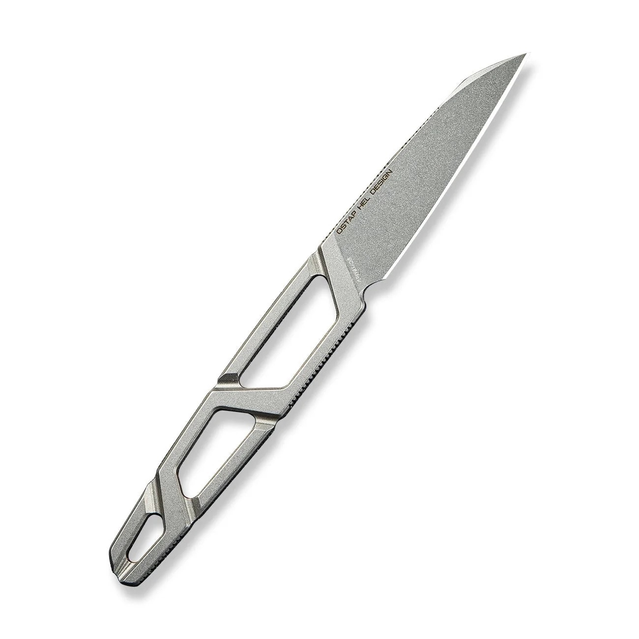 Sencut Texo Skeletonized Fixed Blade Knife - Stonewash
