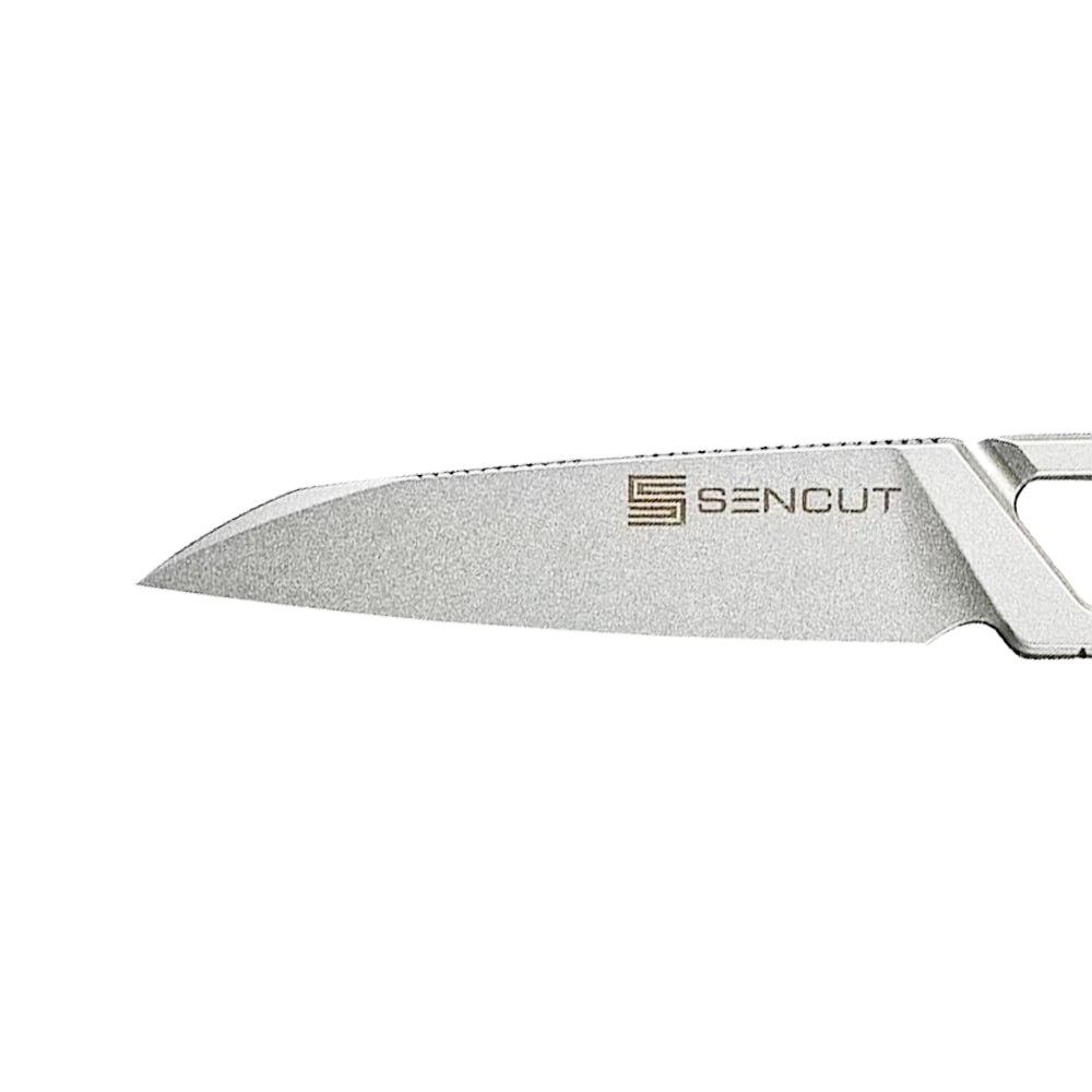 Sencut Texo Skeletonized Fixed Blade Knife - Stonewash