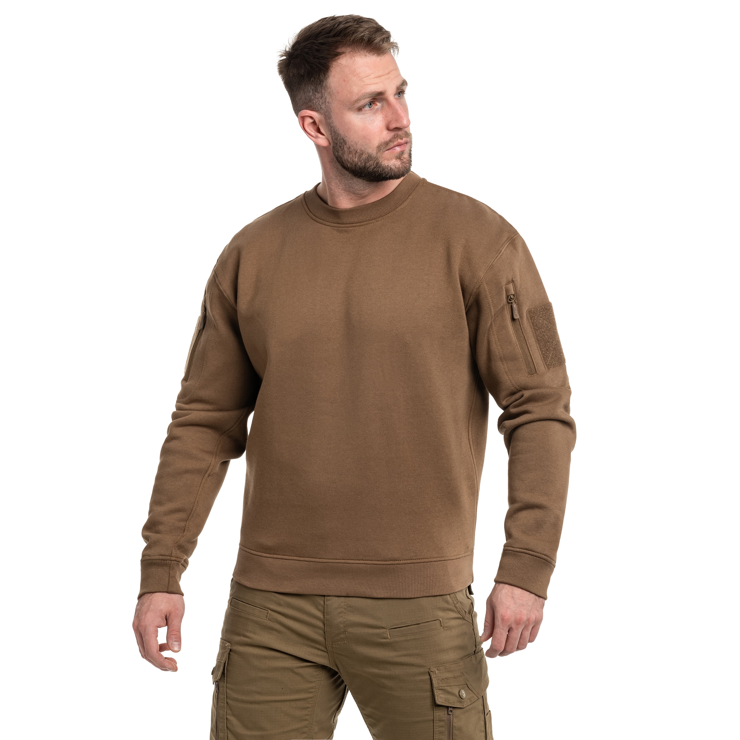Bluza Mil-Tec Tactical Sweatshirt Round Neck - Dark Coyote