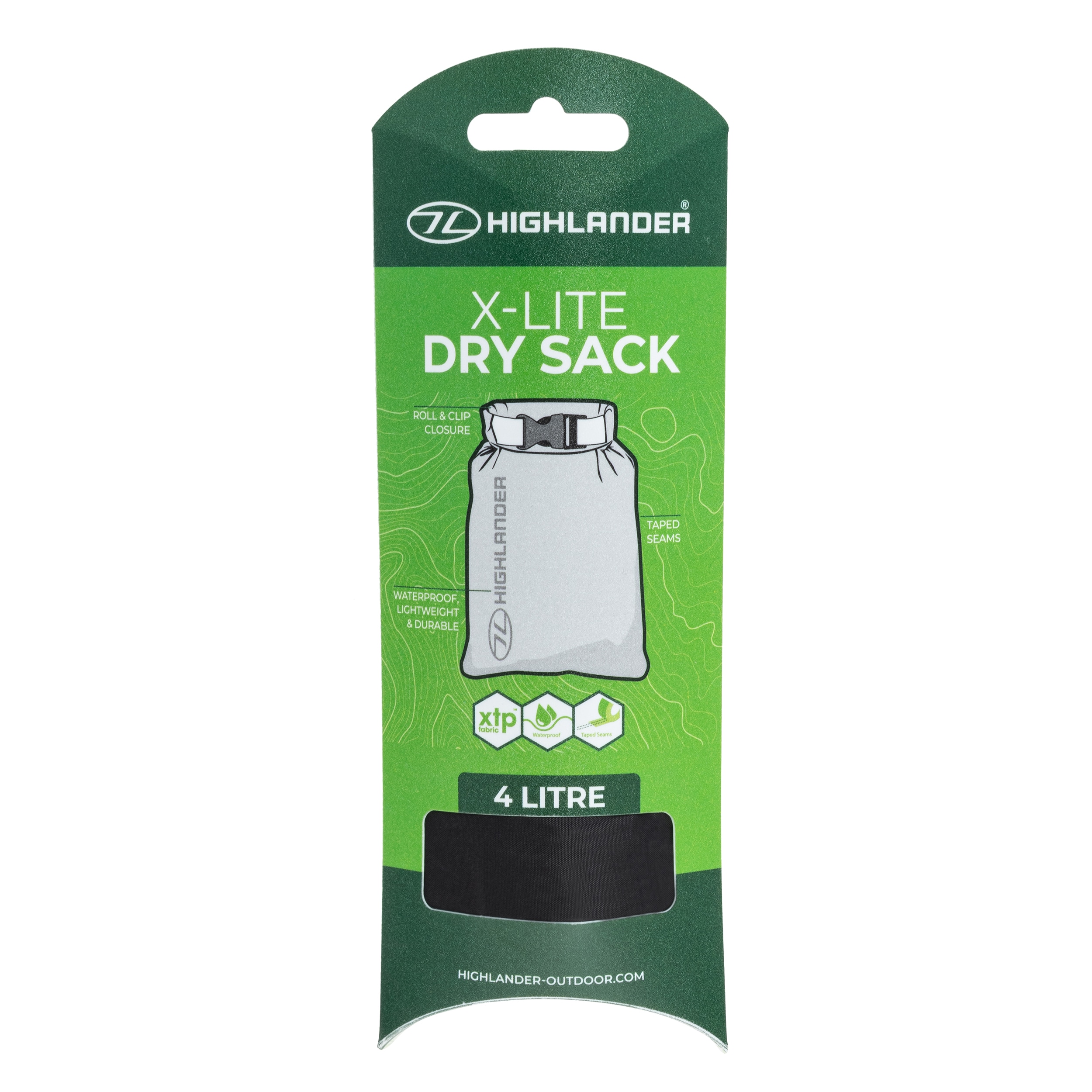 Водонепроникний мішок Highlander Outdoor Lightweight Dry Sack V2 4 л - Black
