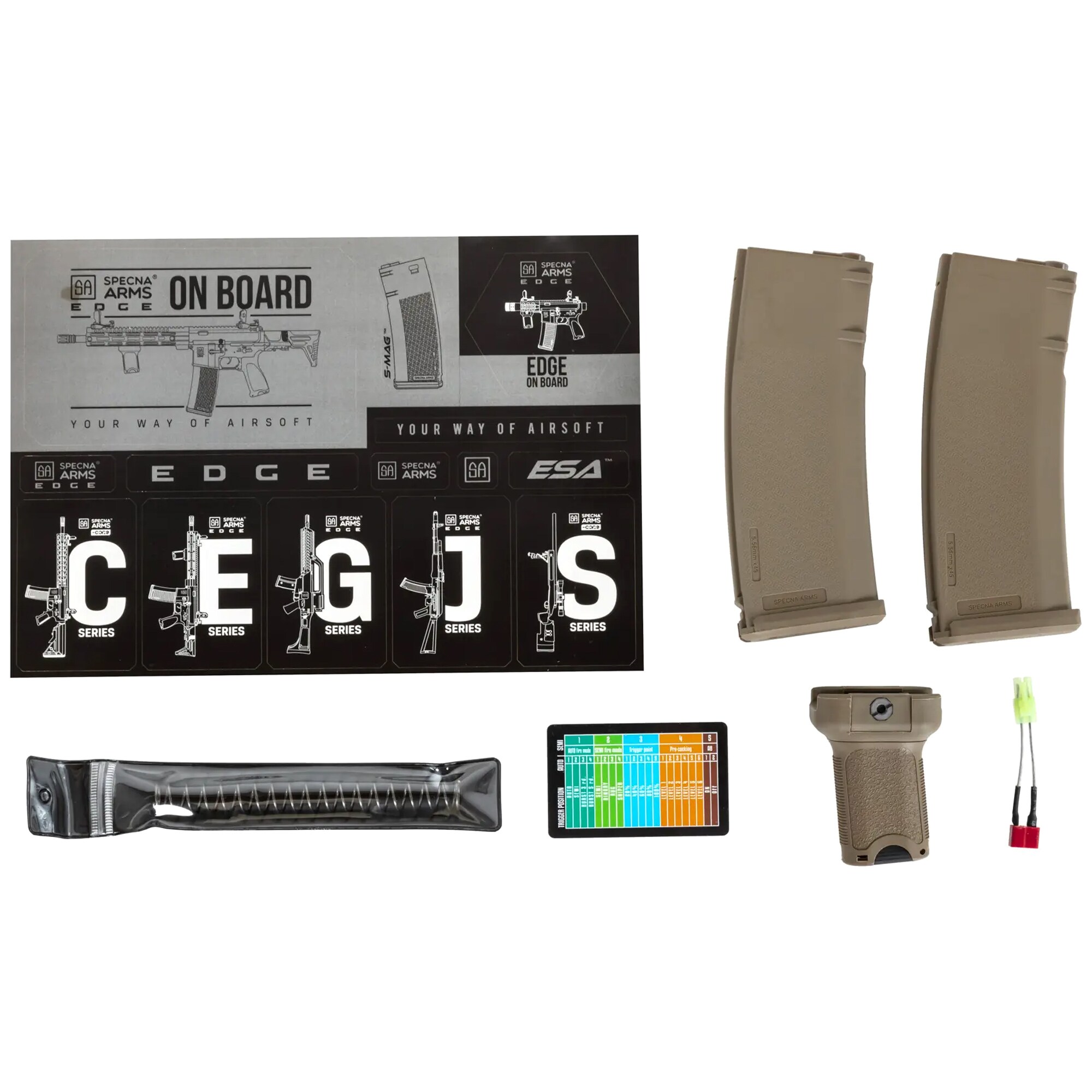 Karabinek szturmowy AEG Specna Arms RRA SA-E04 Edge HAL ETU - Half-Tan