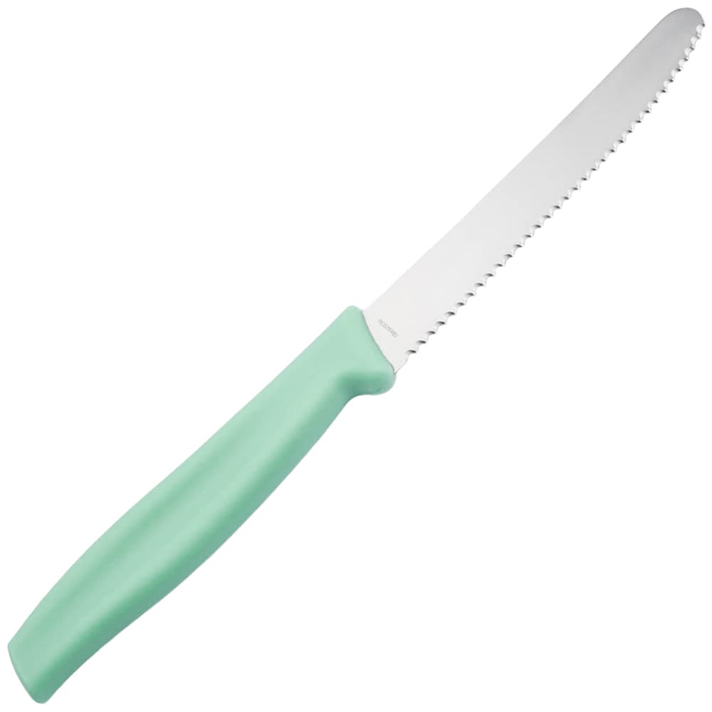 Nóż kuchenny Boker Mint Green - ząbkowany z zaokrąglonym czubkiem